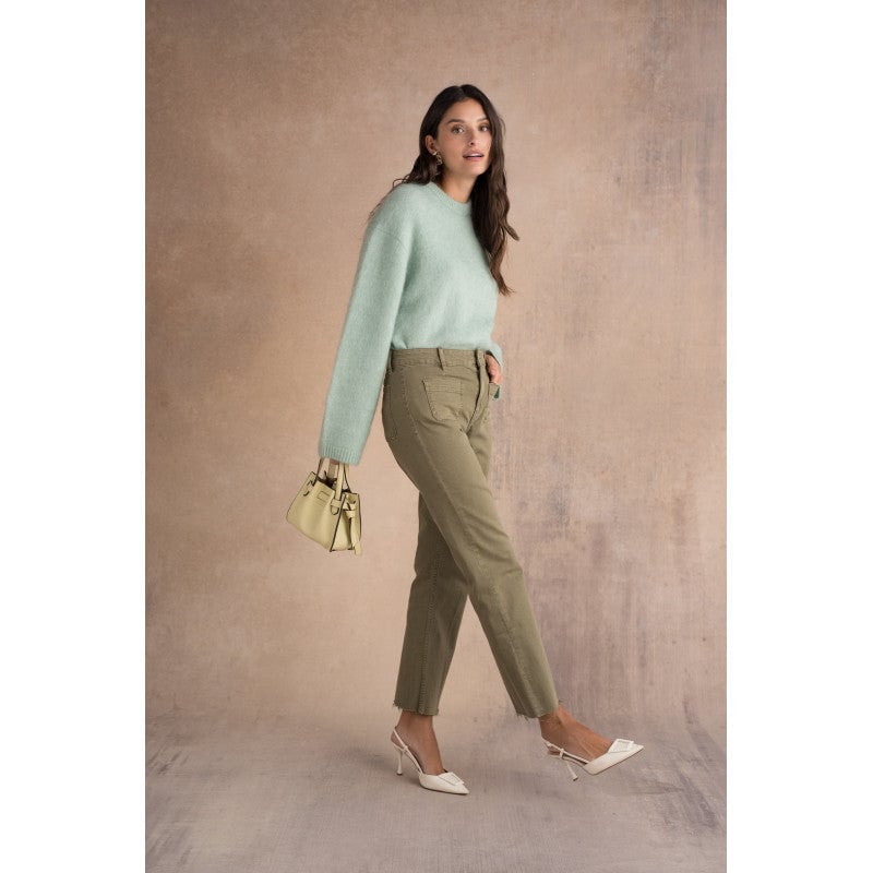 Handbag - cowhide leather POURCHET Brown