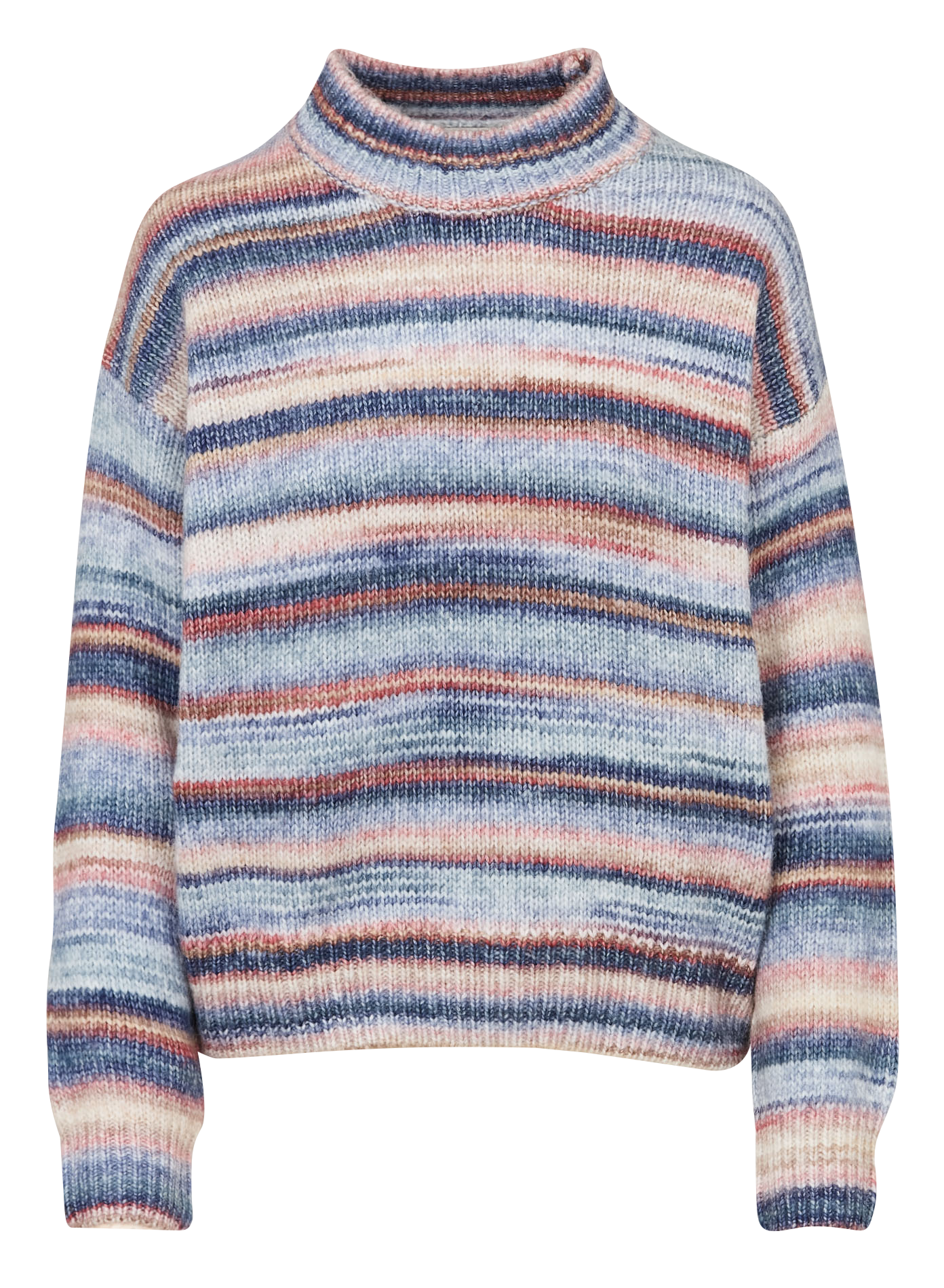 Pull droit manches longues à rayures MAISON 123 Bleu