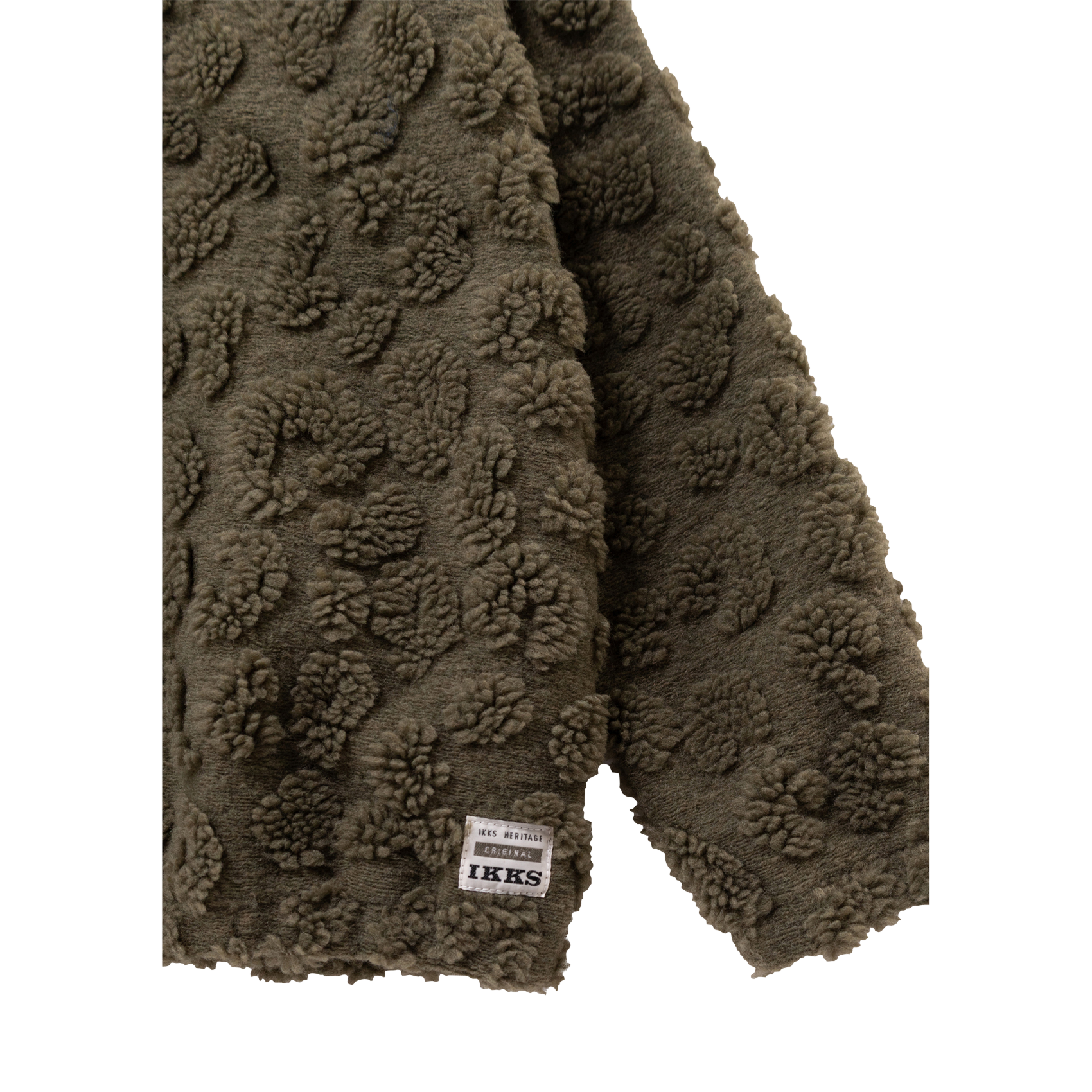 Sweat oversize col montant en jacquard IKKS JUNIOR Kaki