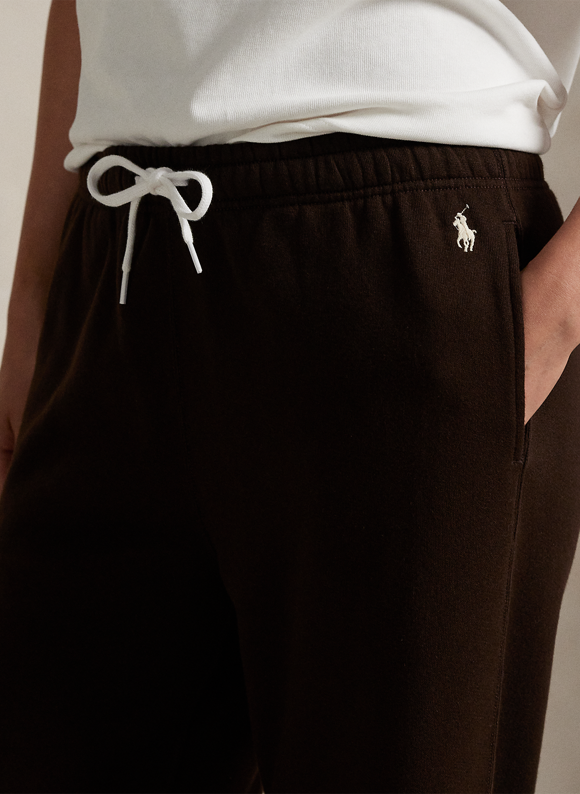 Straight cotton-blend joggers POLO RALPH LAUREN Brown