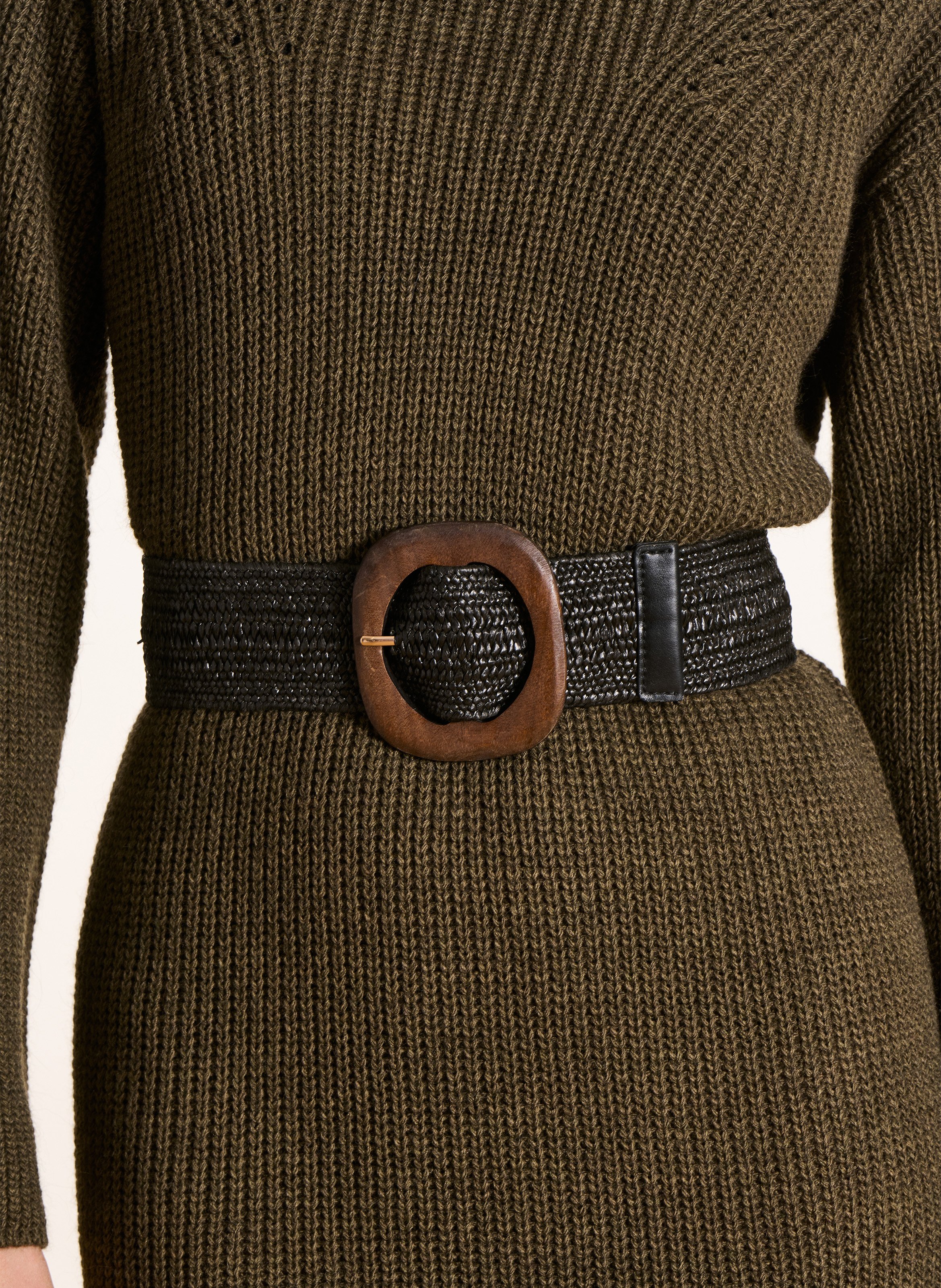 Wide belt with buckle LA FEE MARABOUTEE Black