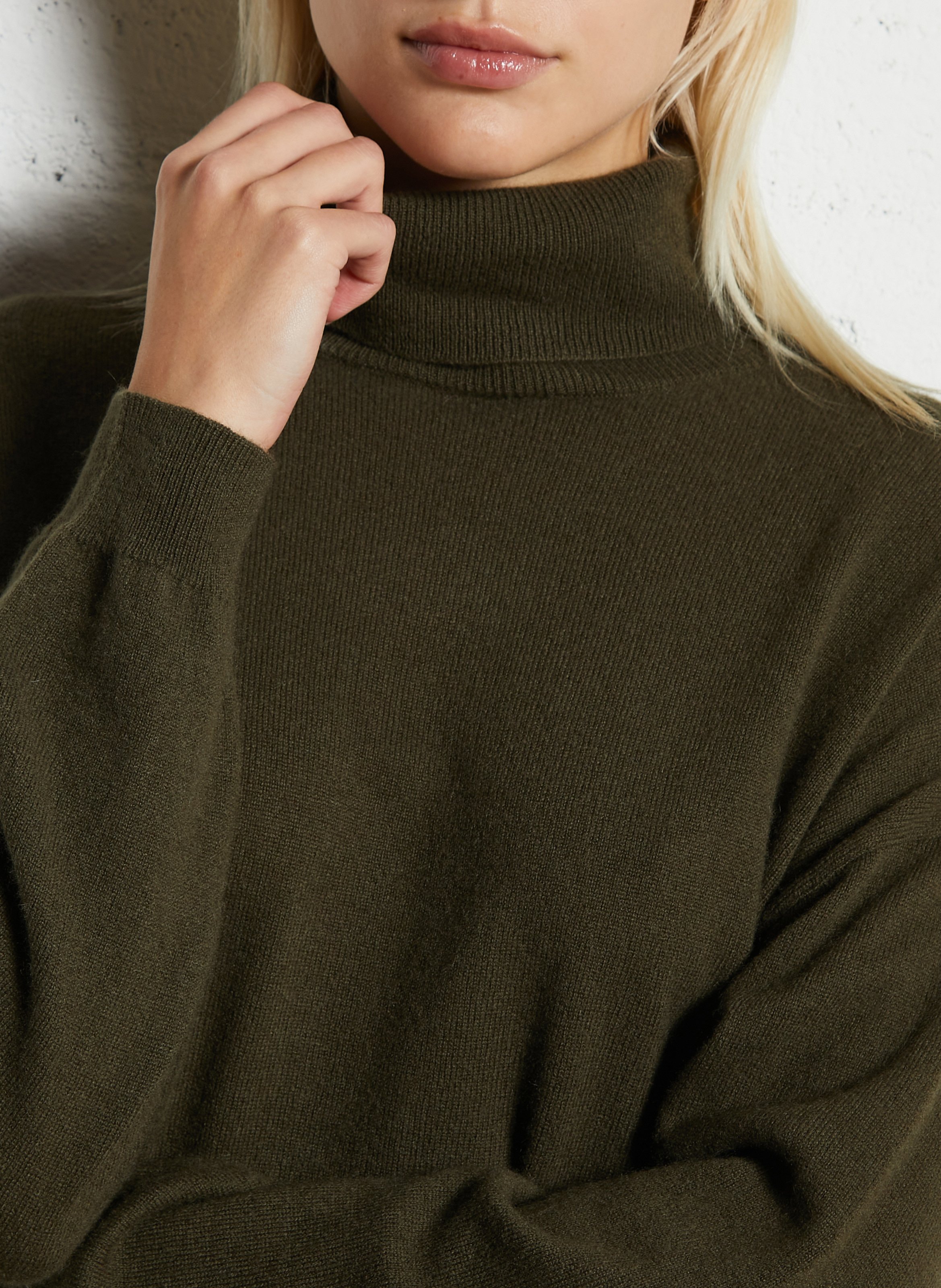 Oversized cashmere turtleneck sweater SUD EXPRESS Green