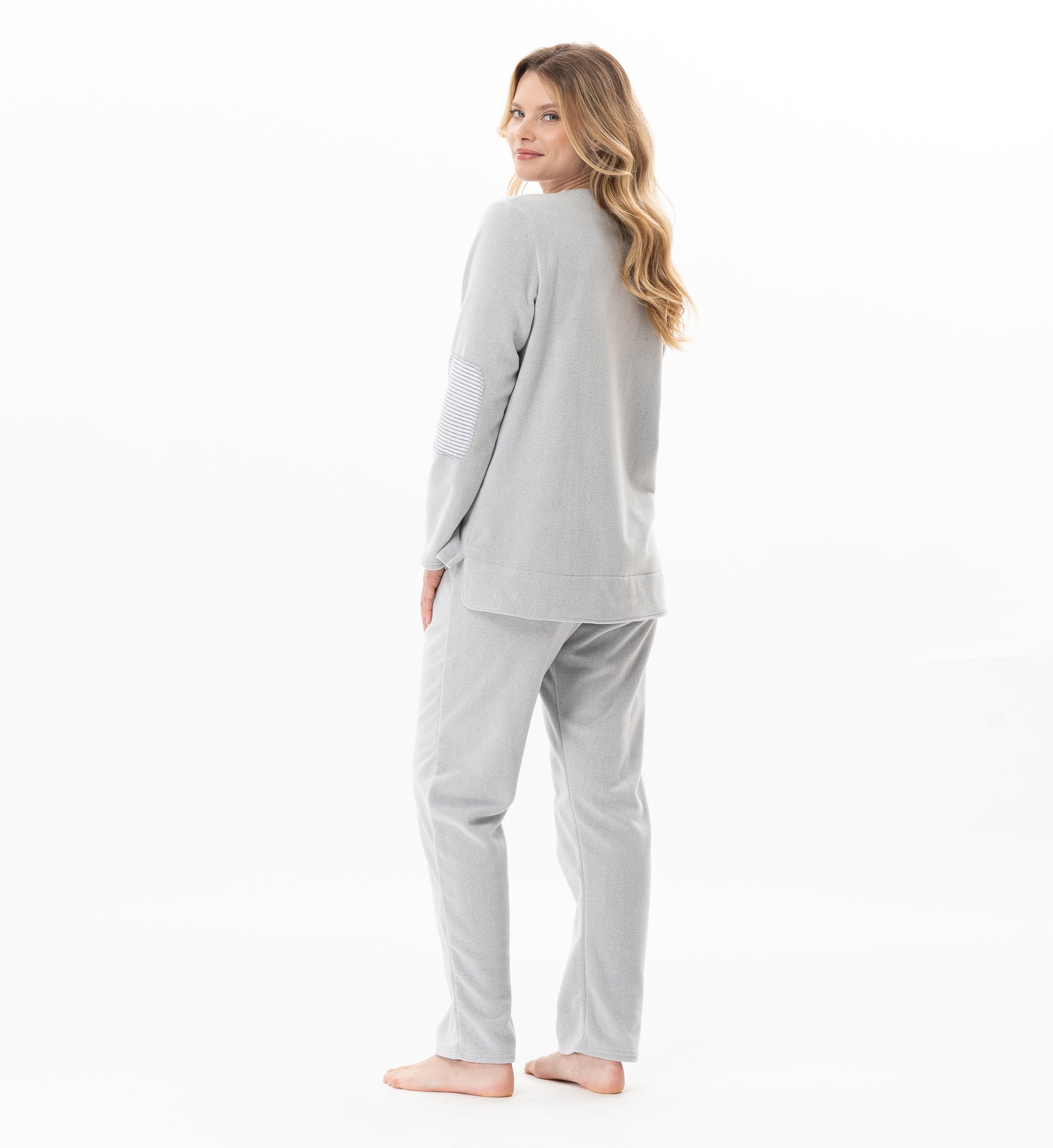 Buttoned micropolar homewear set LE CHAT Grey