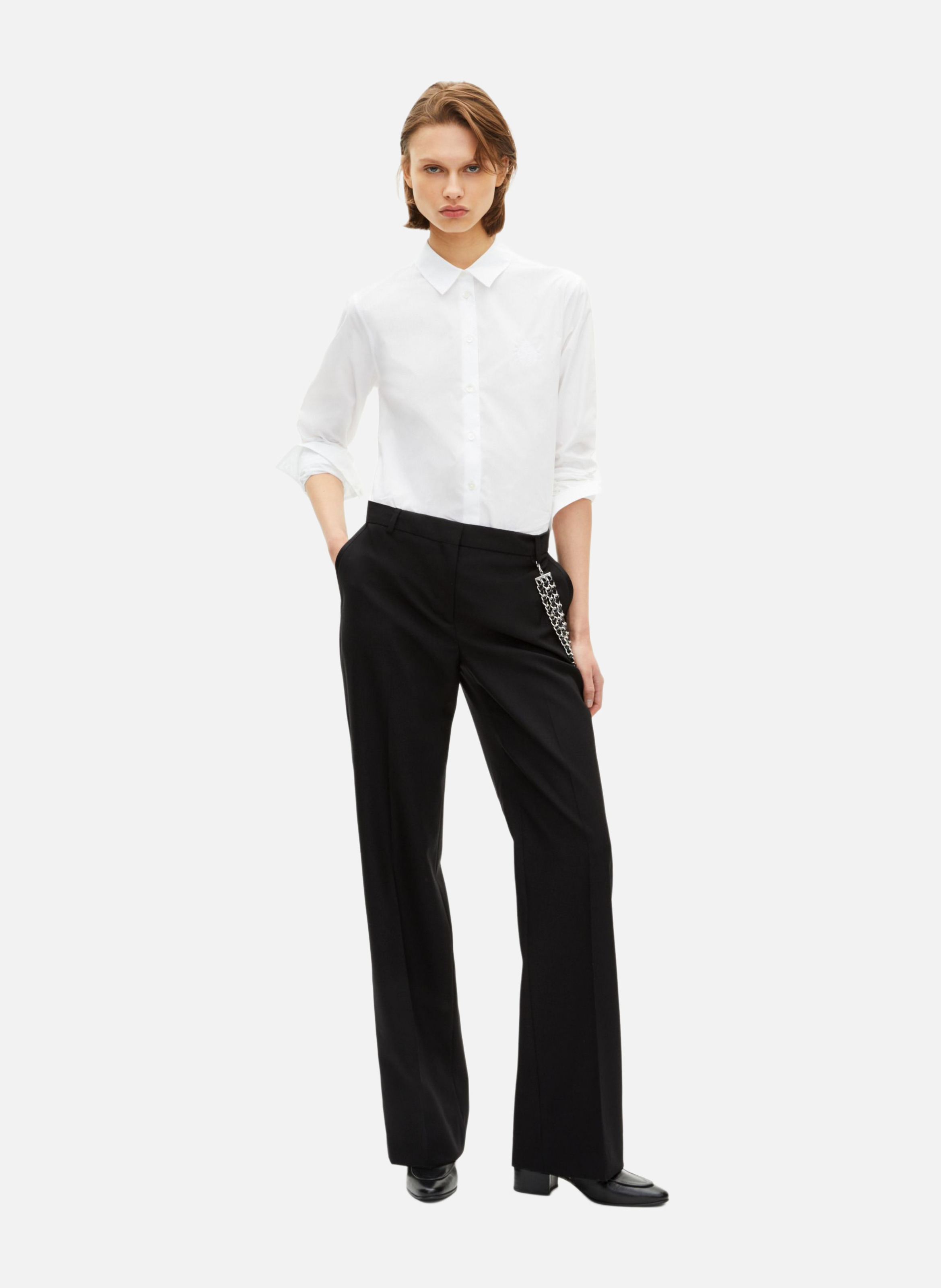 Necklace with leather and chains THE KOOPLES Silver