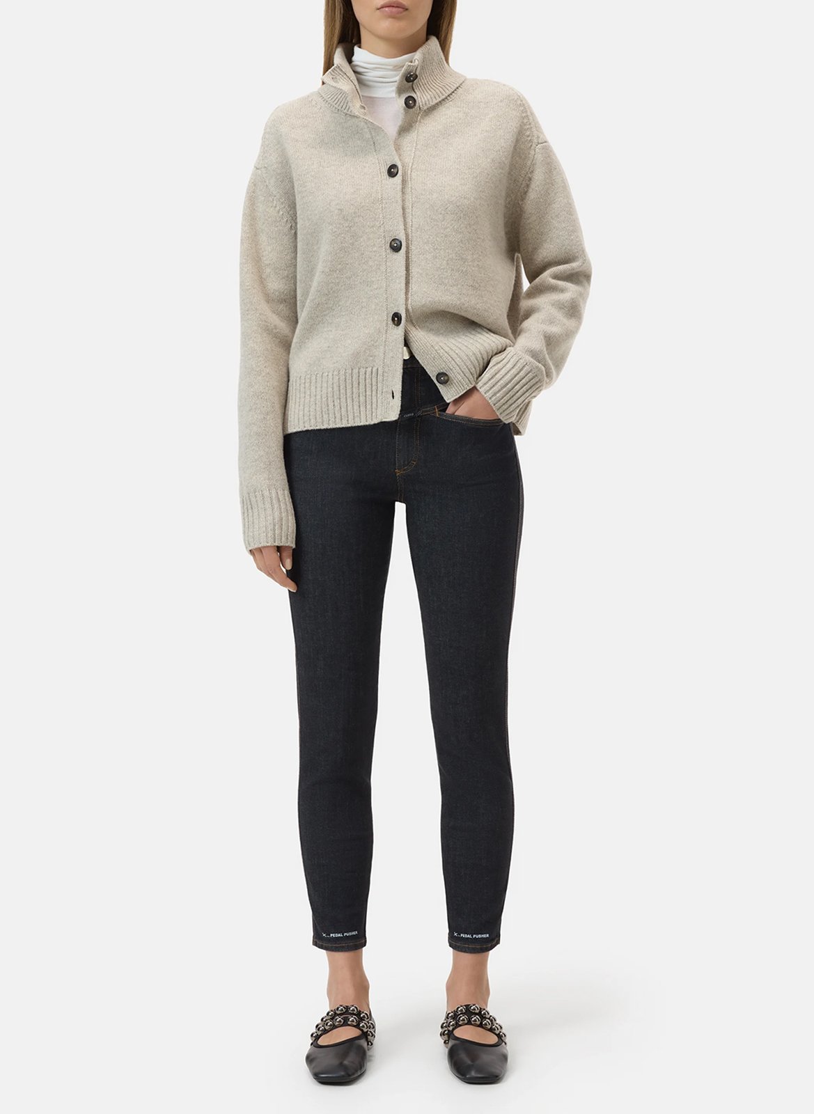 Jean skinny brut taille haute CLOSED Bleu