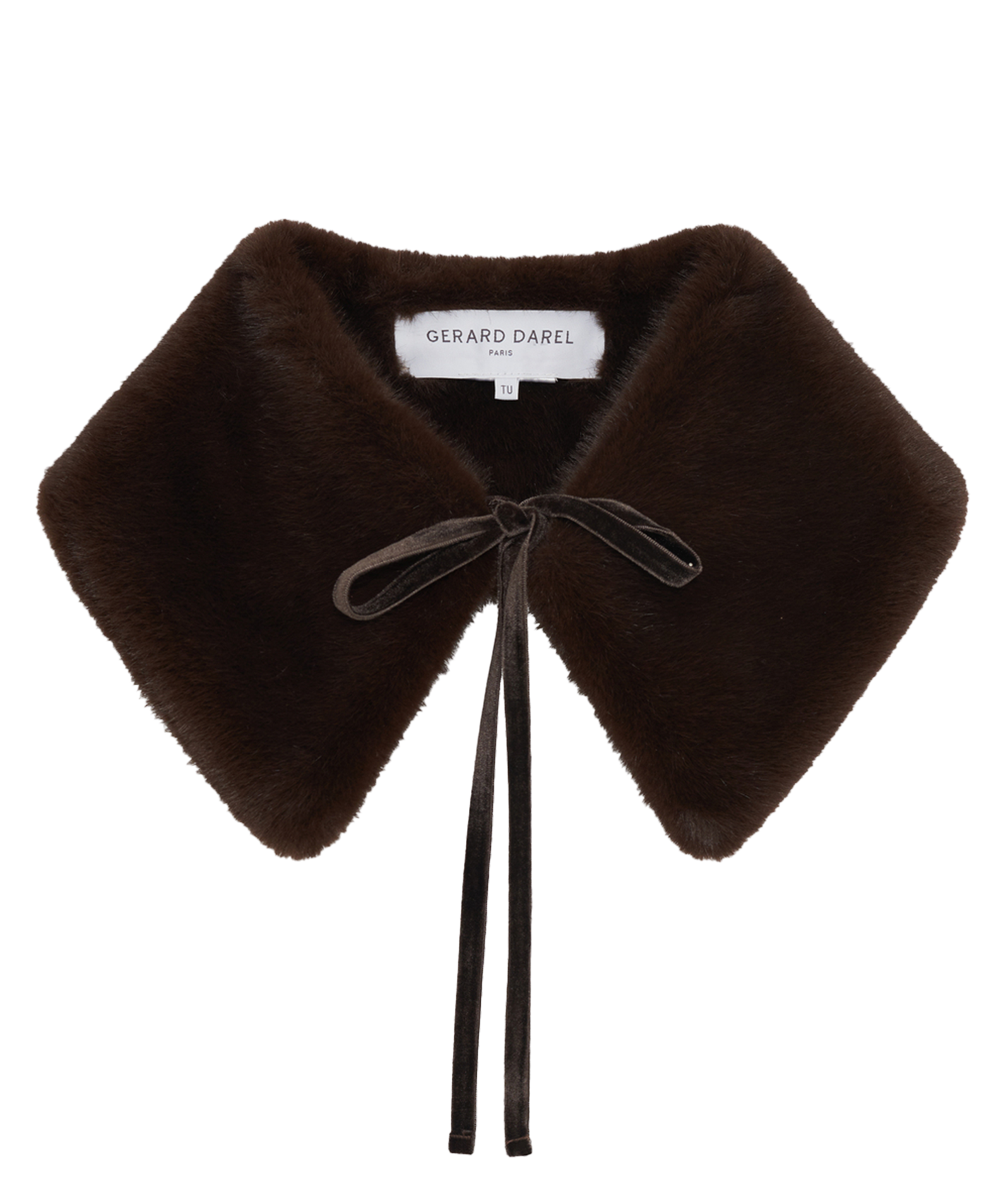 Col amovible en fourrure synthétique GERARD DAREL Marron