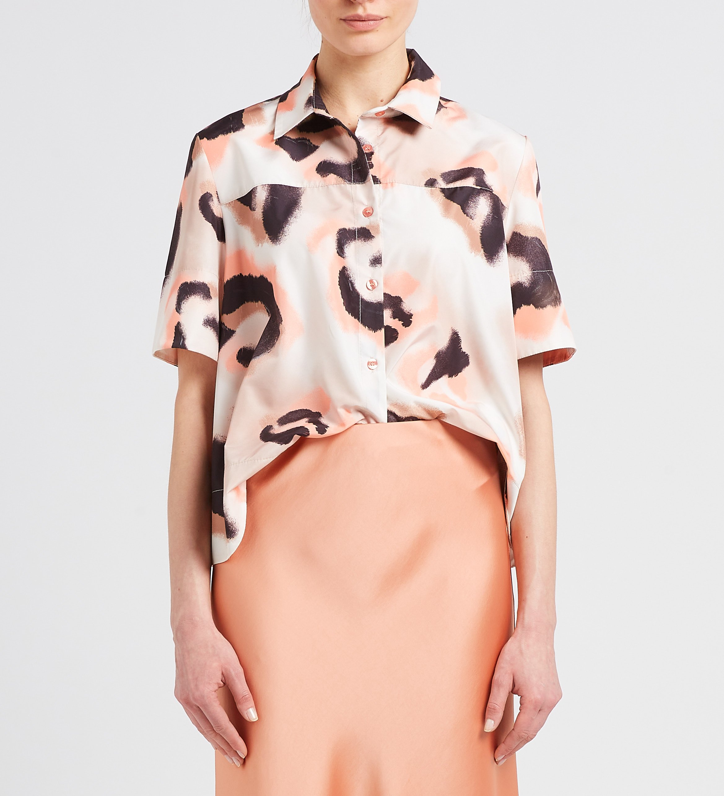 Blouse met dierenhuidprint IMPERIAL Beige