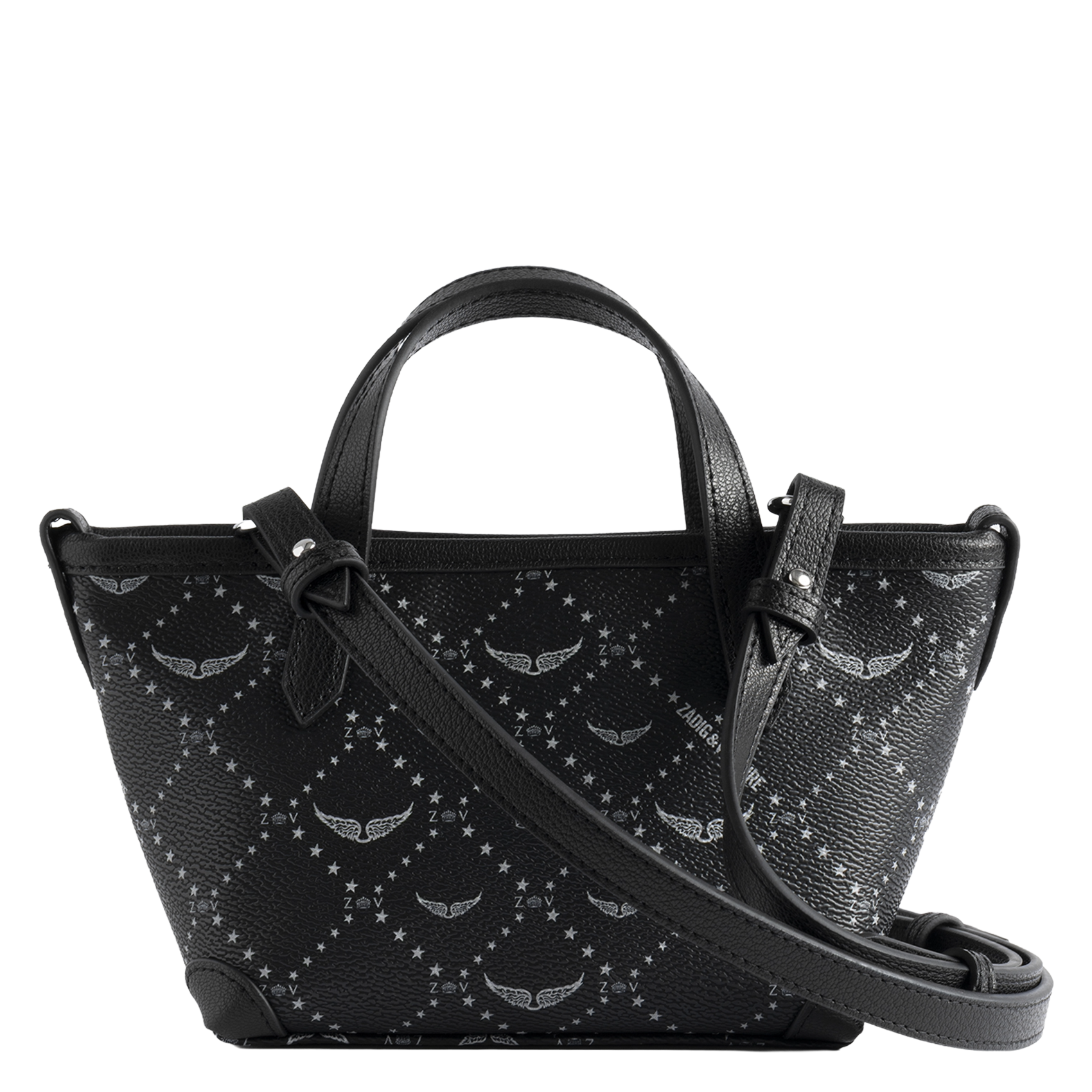 Small tote bag with printed shoulder strap ZADIG&VOLTAIRE Black