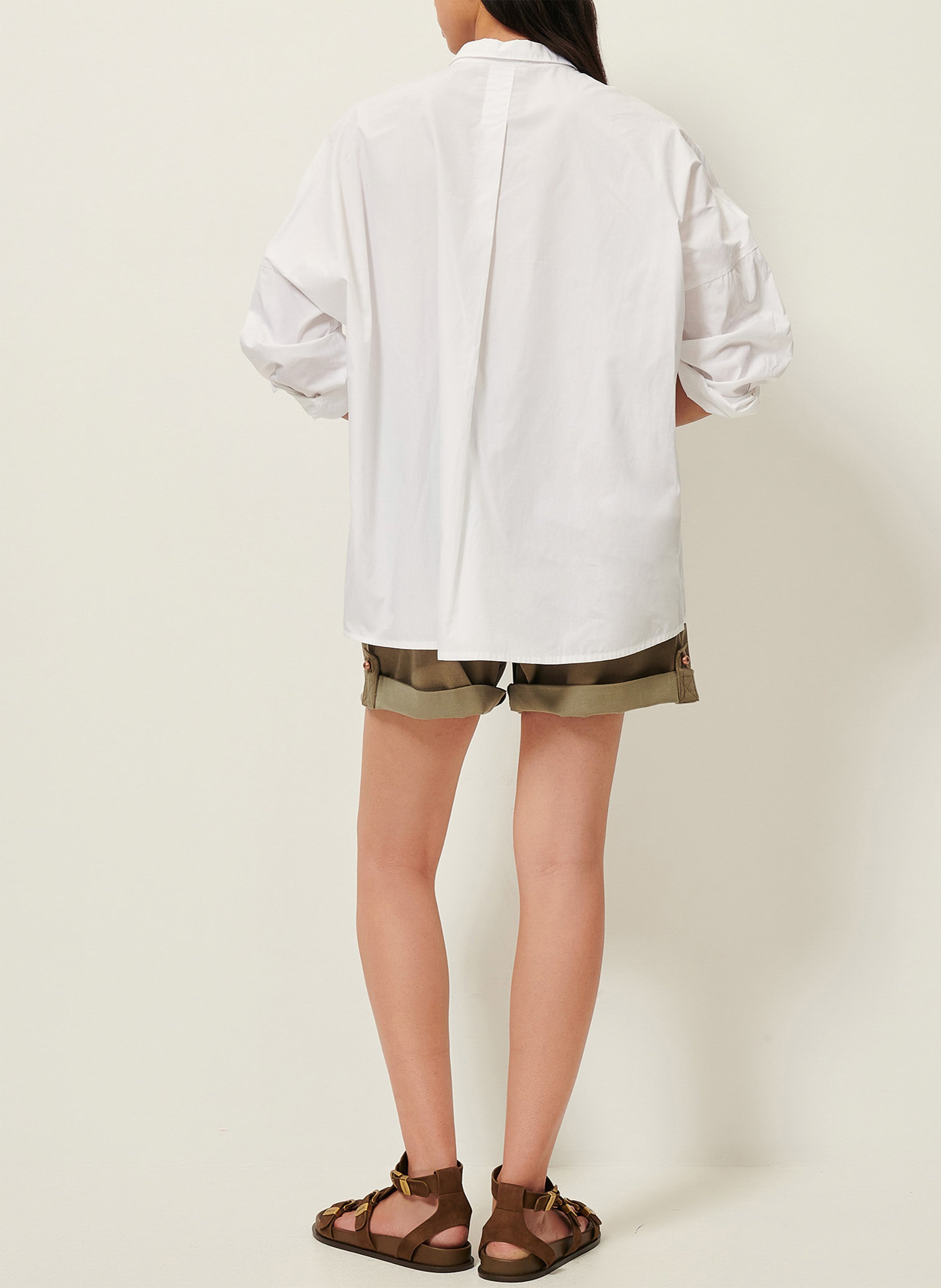 Short droit taille haute SESSUN Kaki