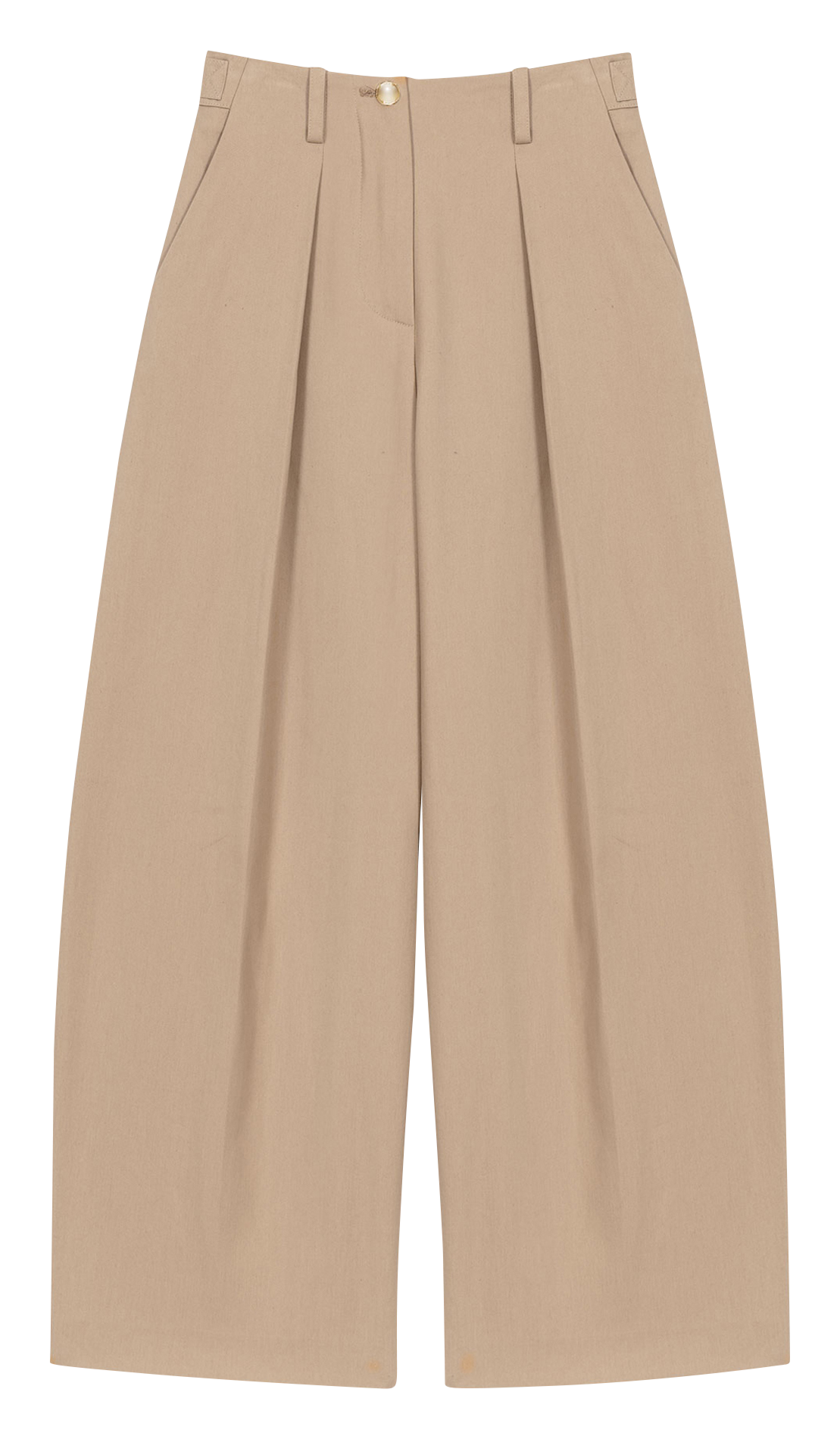 Pantalon large ballon en coton MAJE Beige