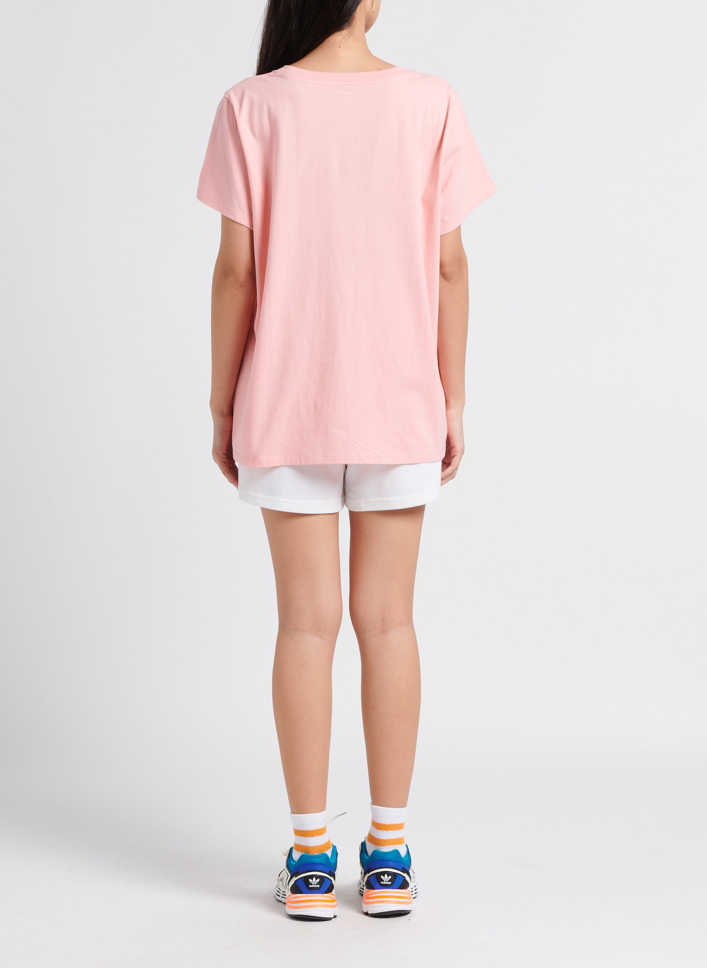 Tee-shirt col rond sérigraphié en coton  Rouge