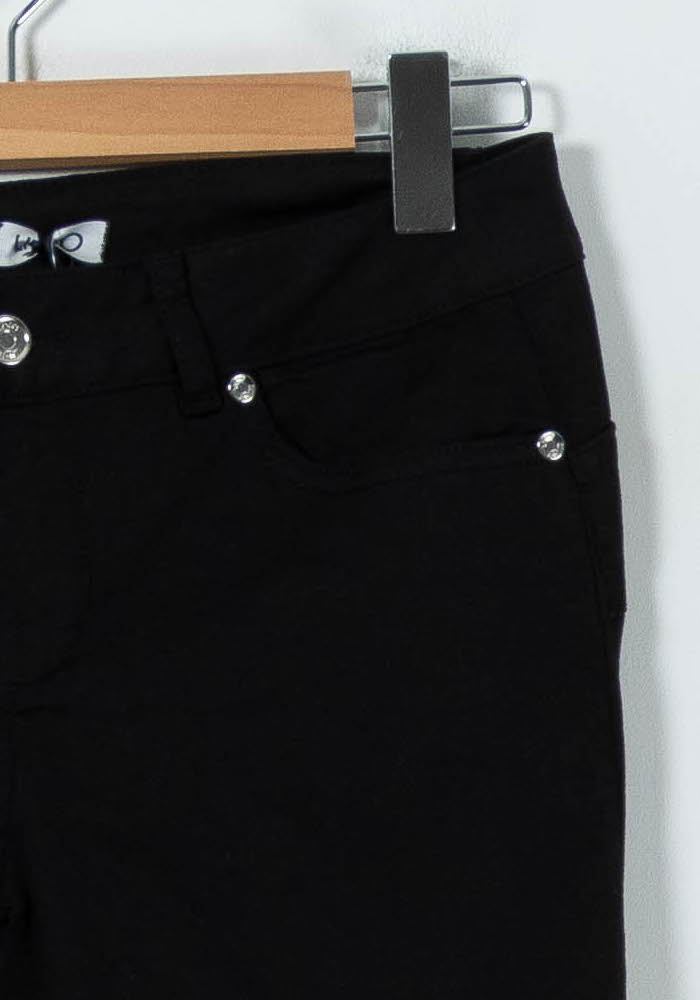 Cropped slim jeans with studs LIU JO - SECONDE MAIN Black