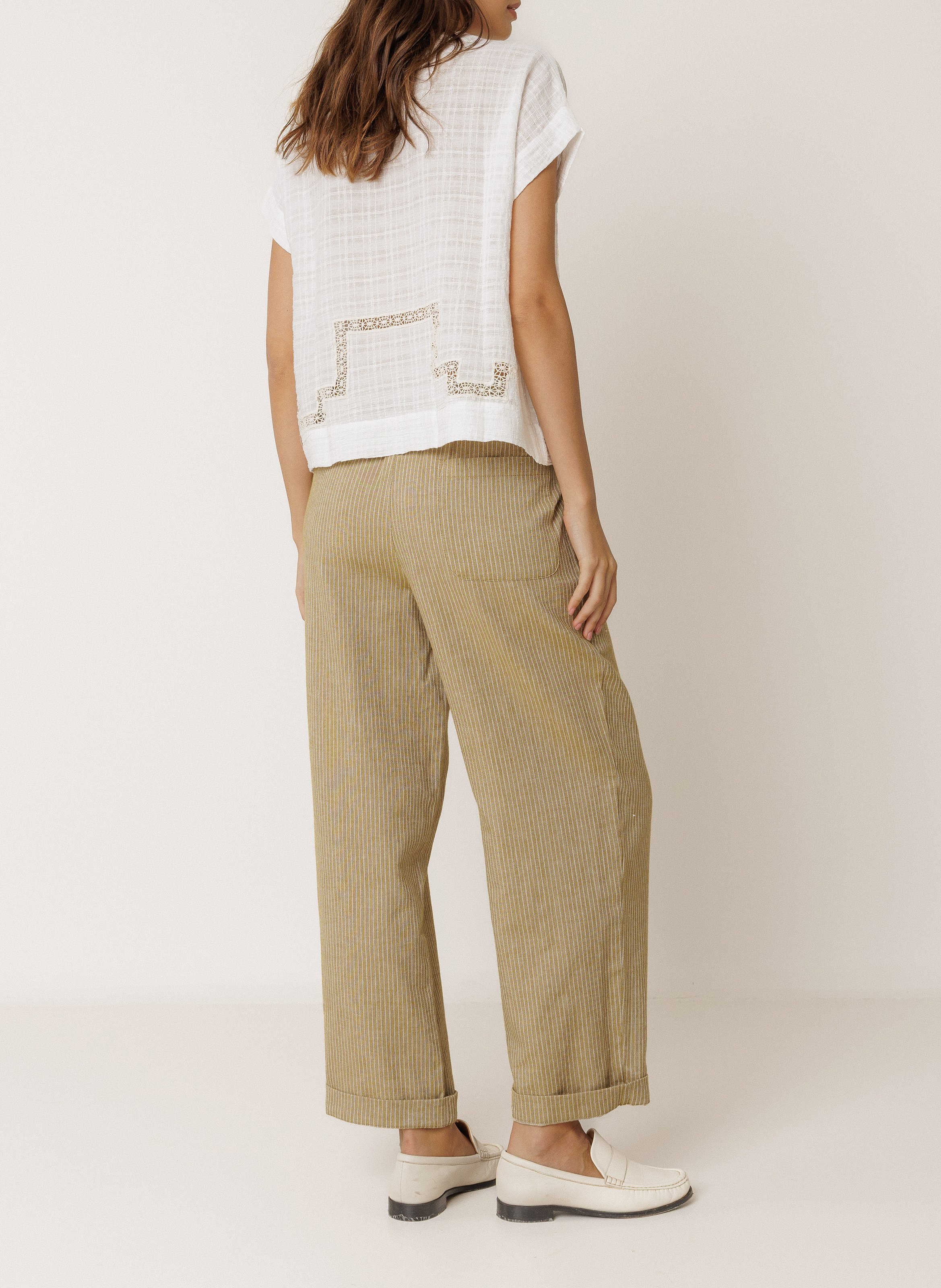 Weite Hose aus Bio-Baumwolle INDI & COLD Khaki