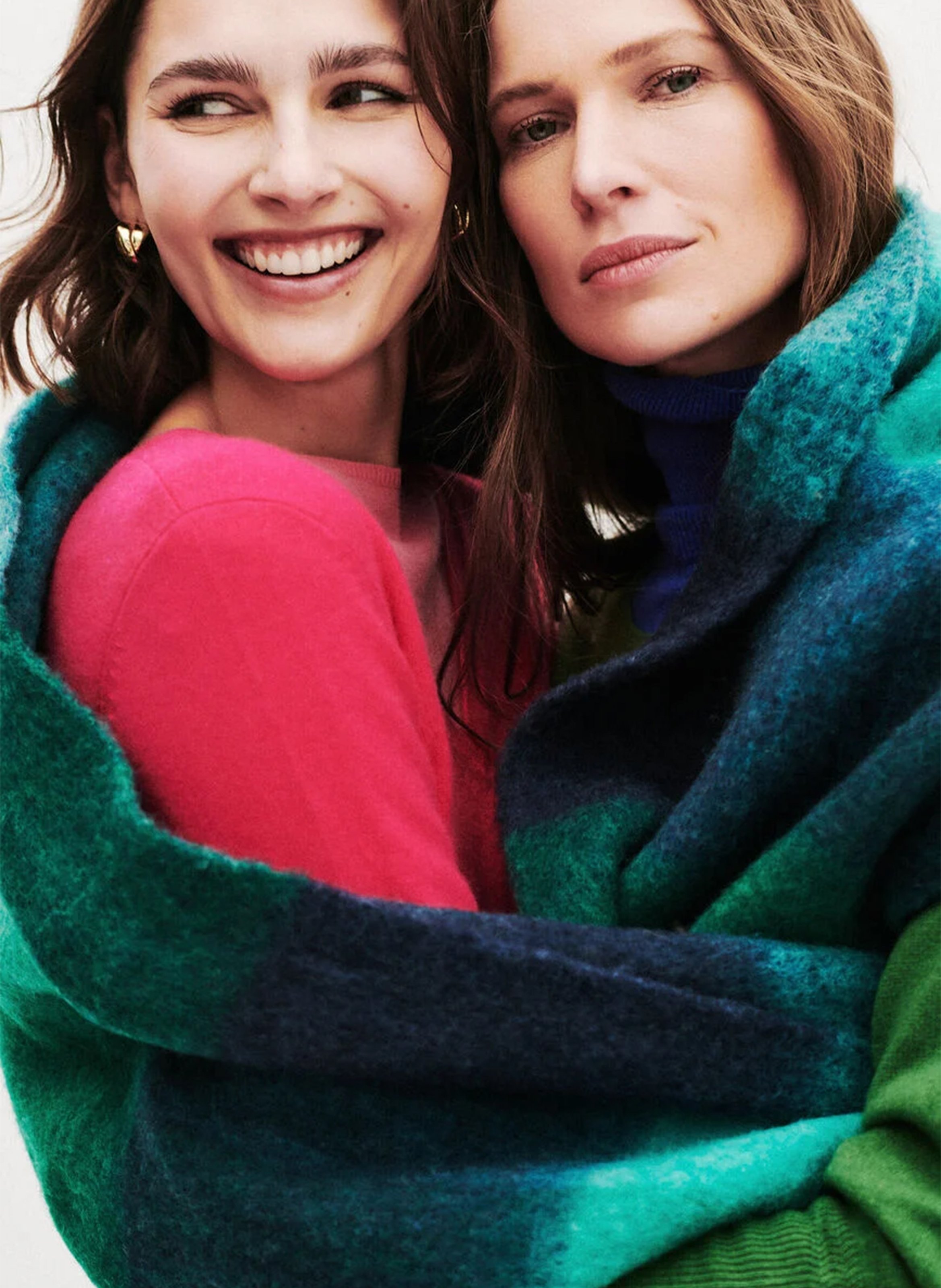 Echarpe à carreaux avec franges CAROLL Vert