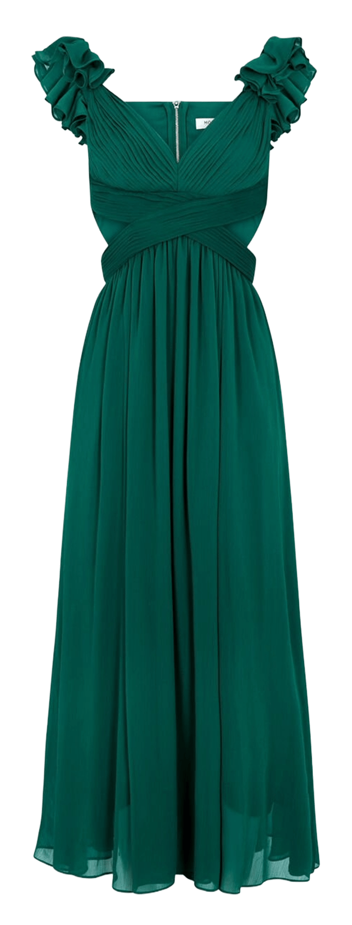 Long V-neck dress MORGAN Green