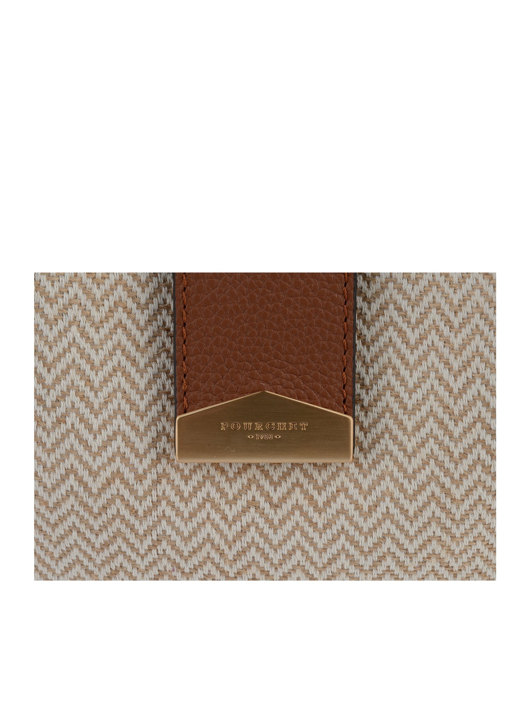 Calfskin leather handbag POURCHET Golden