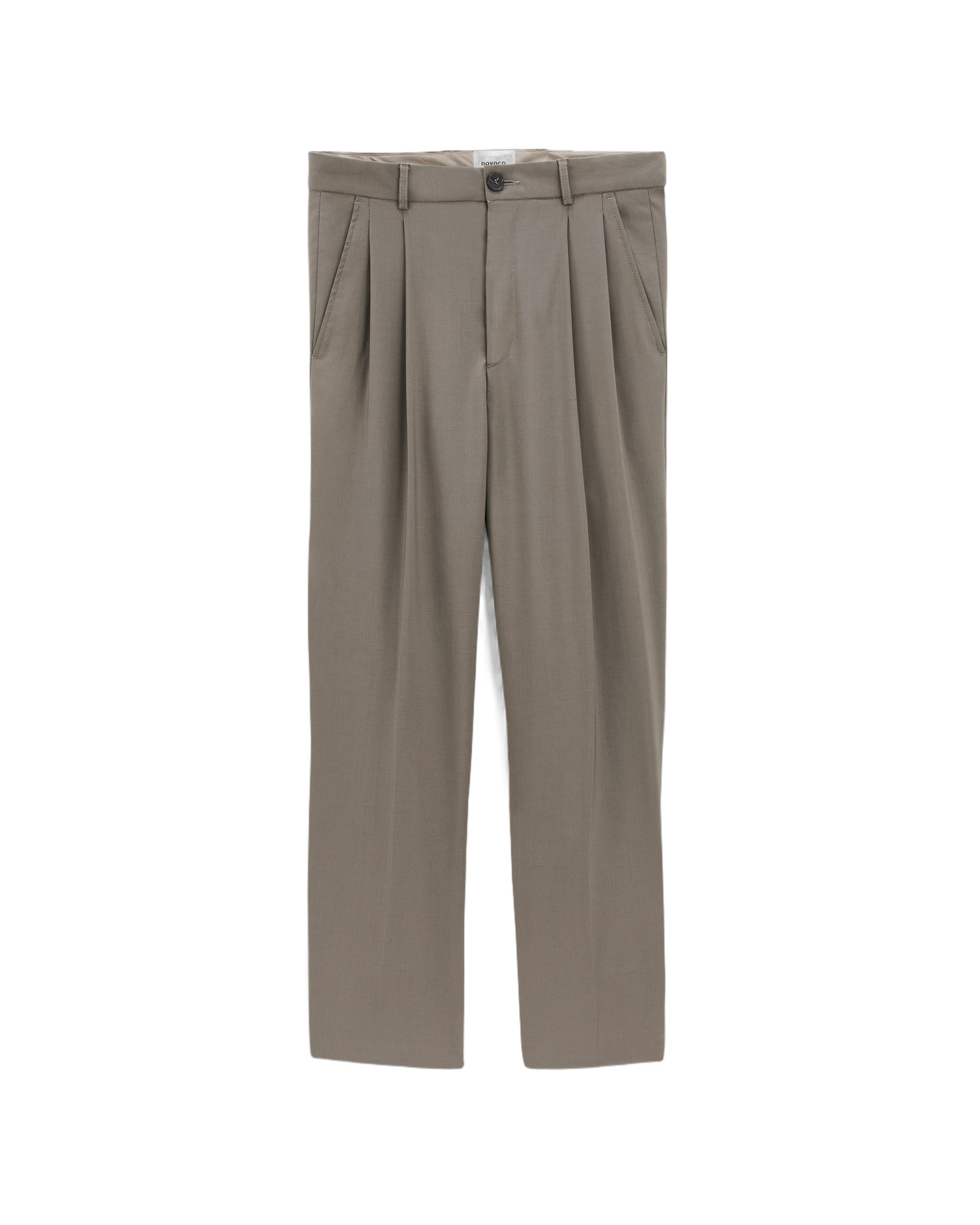 Wide-leg pleated pants by LOTTEN STONE Noyoco Grey