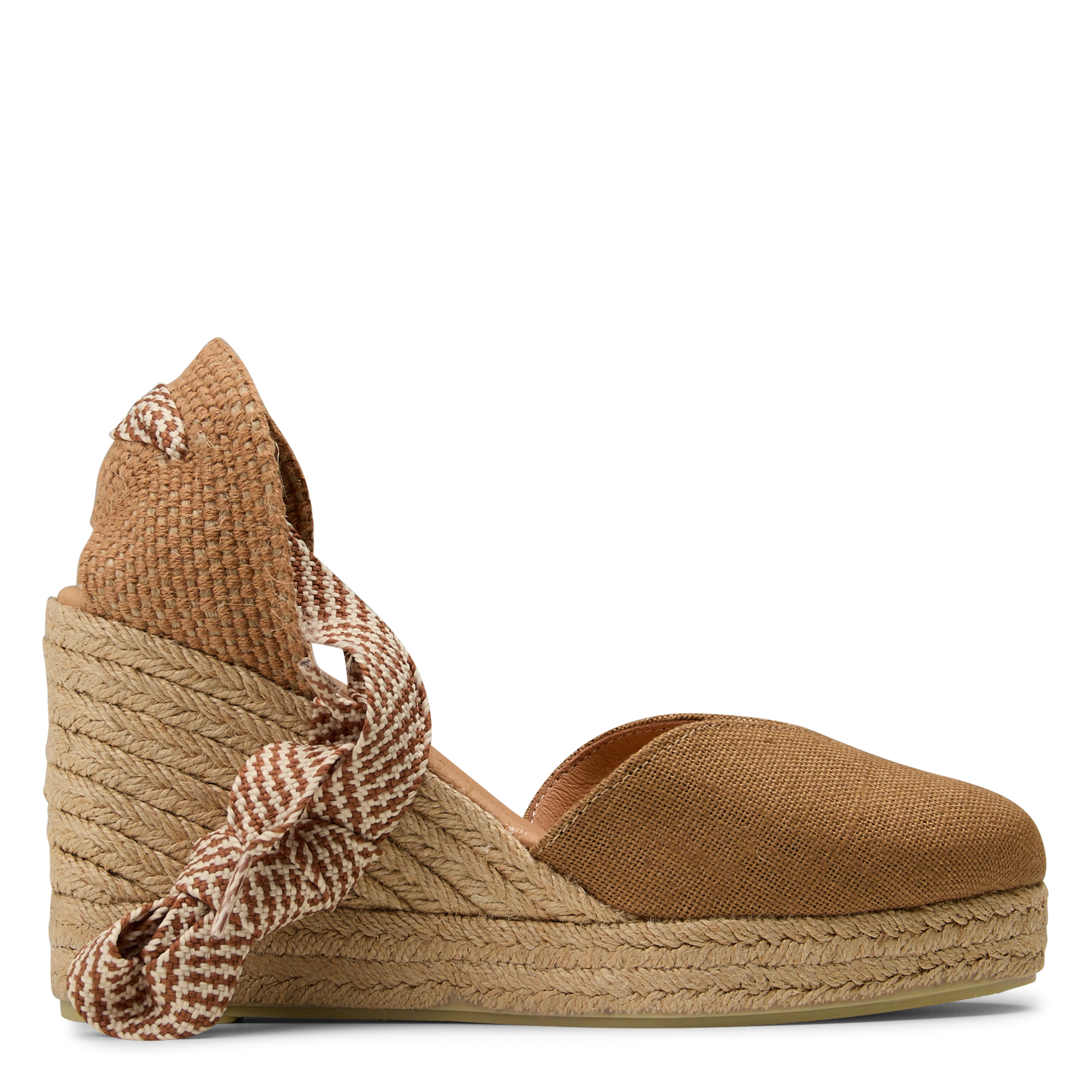 Espadrilles compensées en coton MAISON 123 Beige