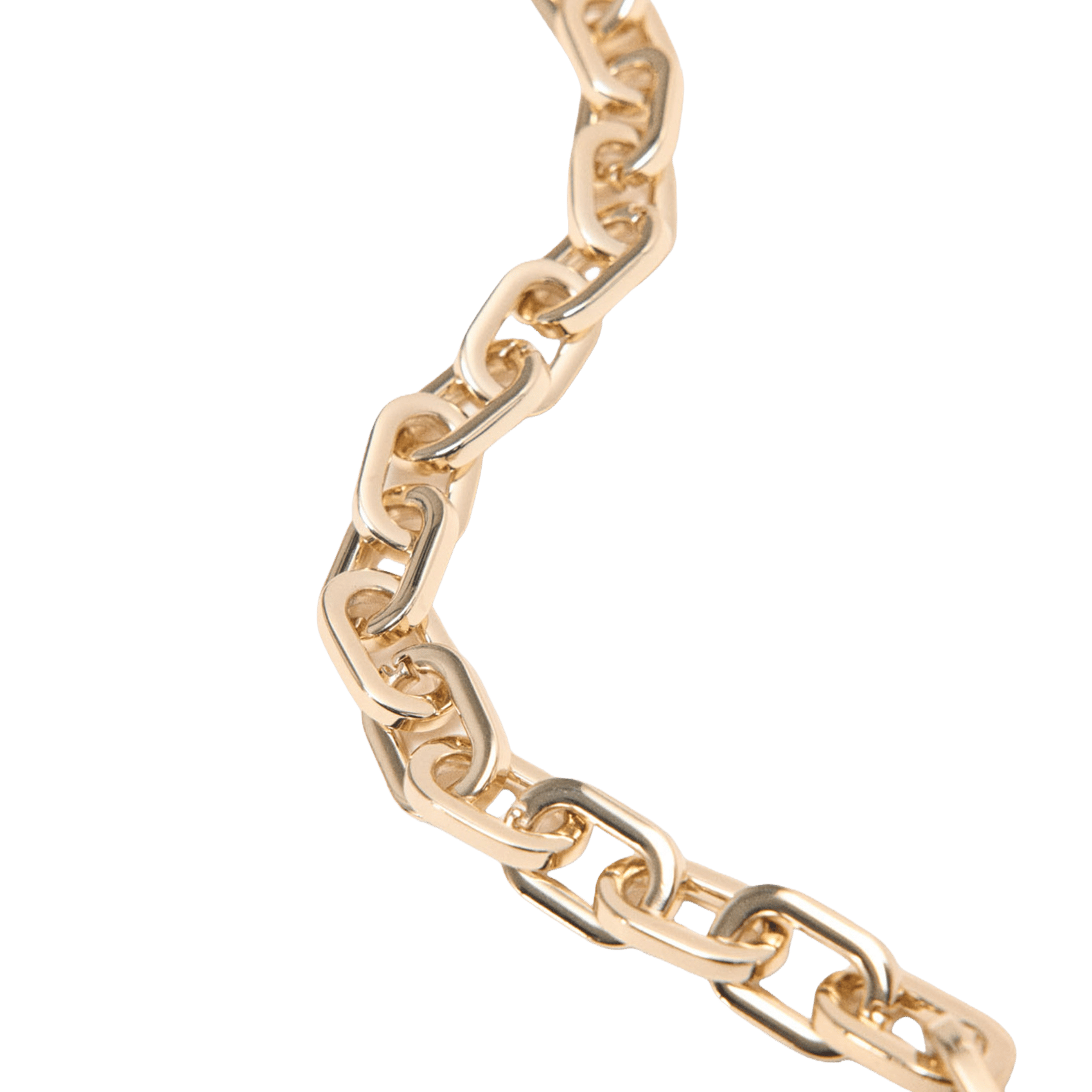 Leren schoudertas met ketting MAJE Goudkleurig