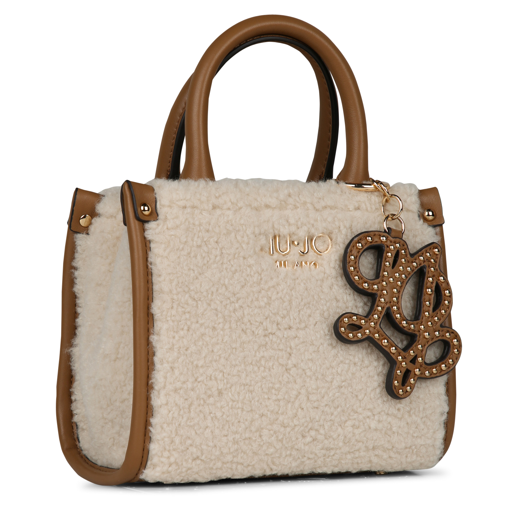 Sac bandoulière en fourrure synthétique LIU JO Beige