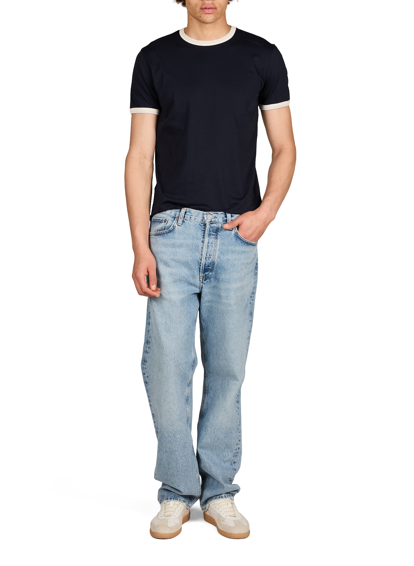 Cotton T-shirt AU PRINTEMPS PARIS Blue