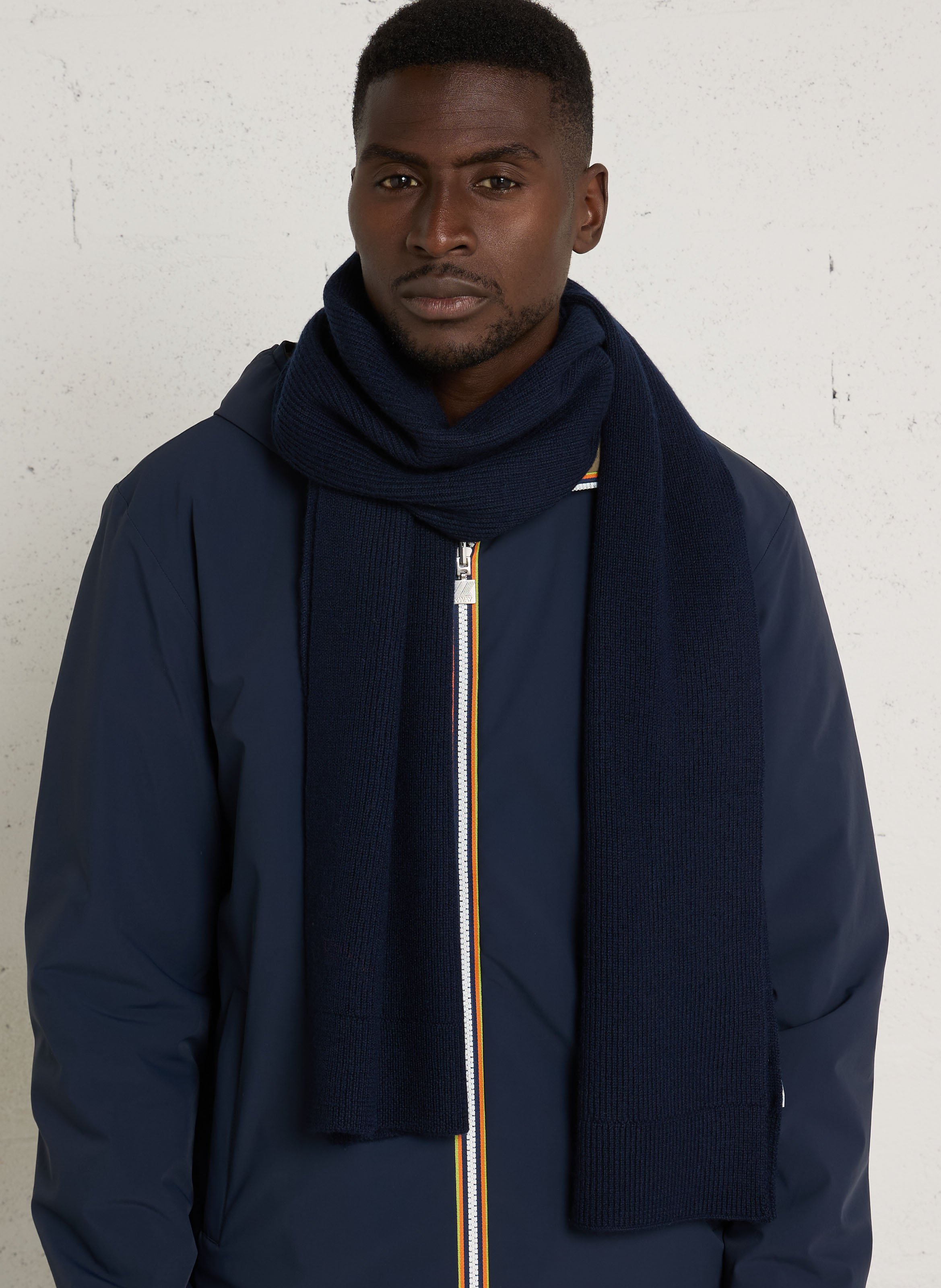 Effen wollen sjaal K-WAY Blauw