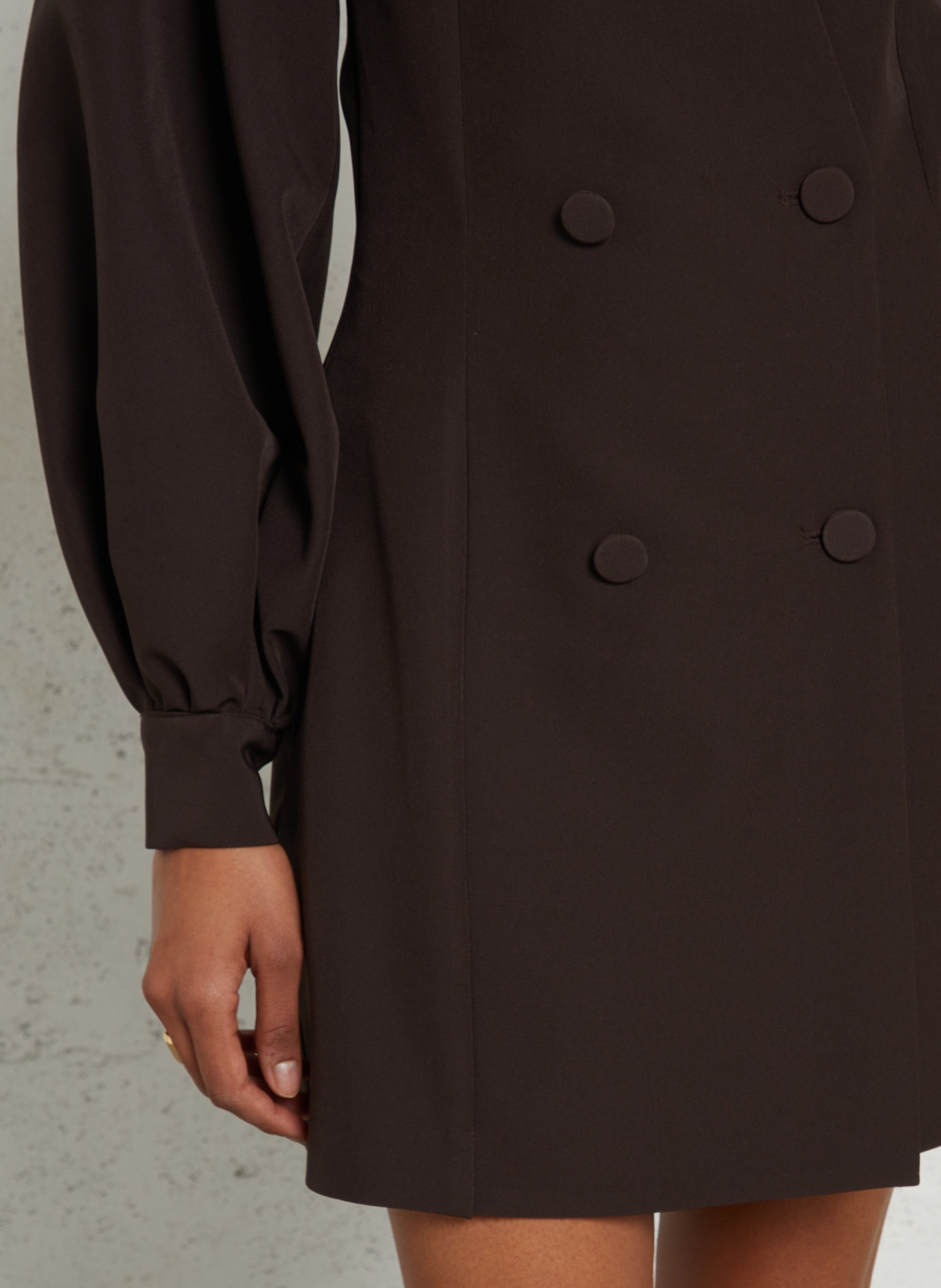 Fitted long-sleeved blazer dress IMPERIAL Brown
