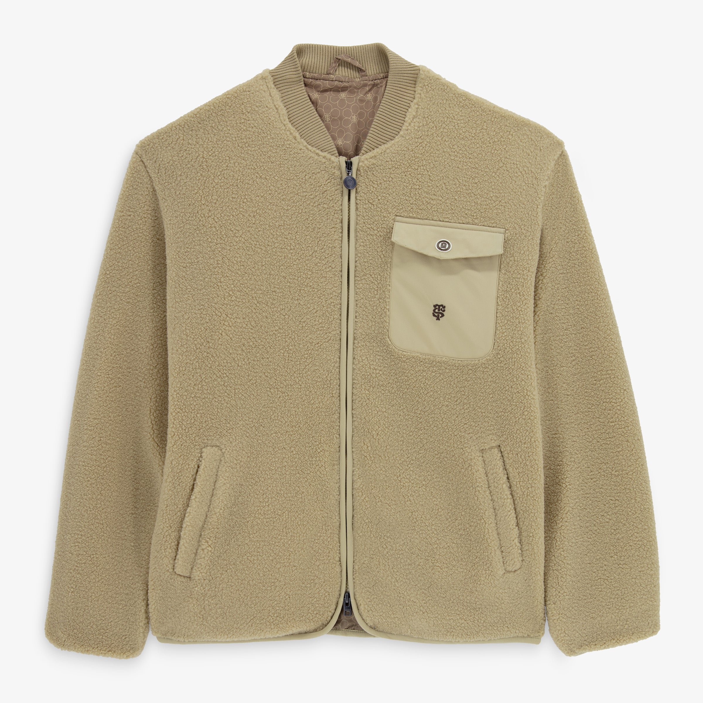 Sherpa fleece jacket SERGE BLANCO Beige