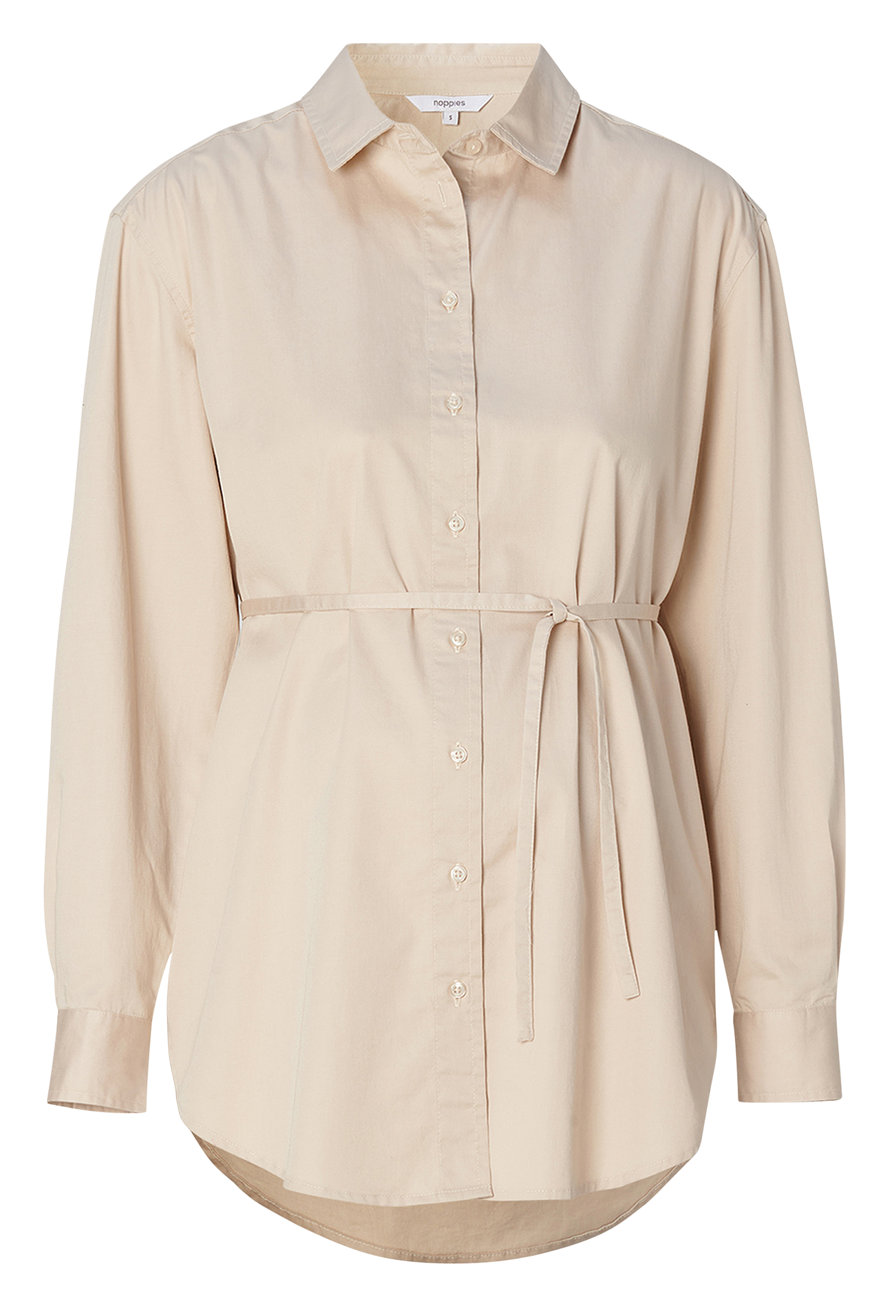 Cotton shirt with classic collar NOPPIES Beige