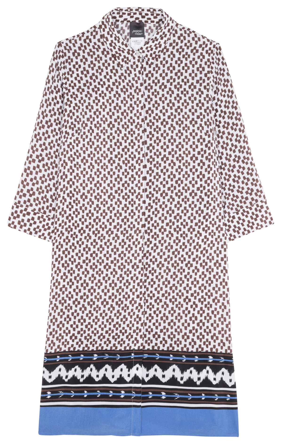 Printed midi shirt dress PERSONA by Marina Rinaldi White