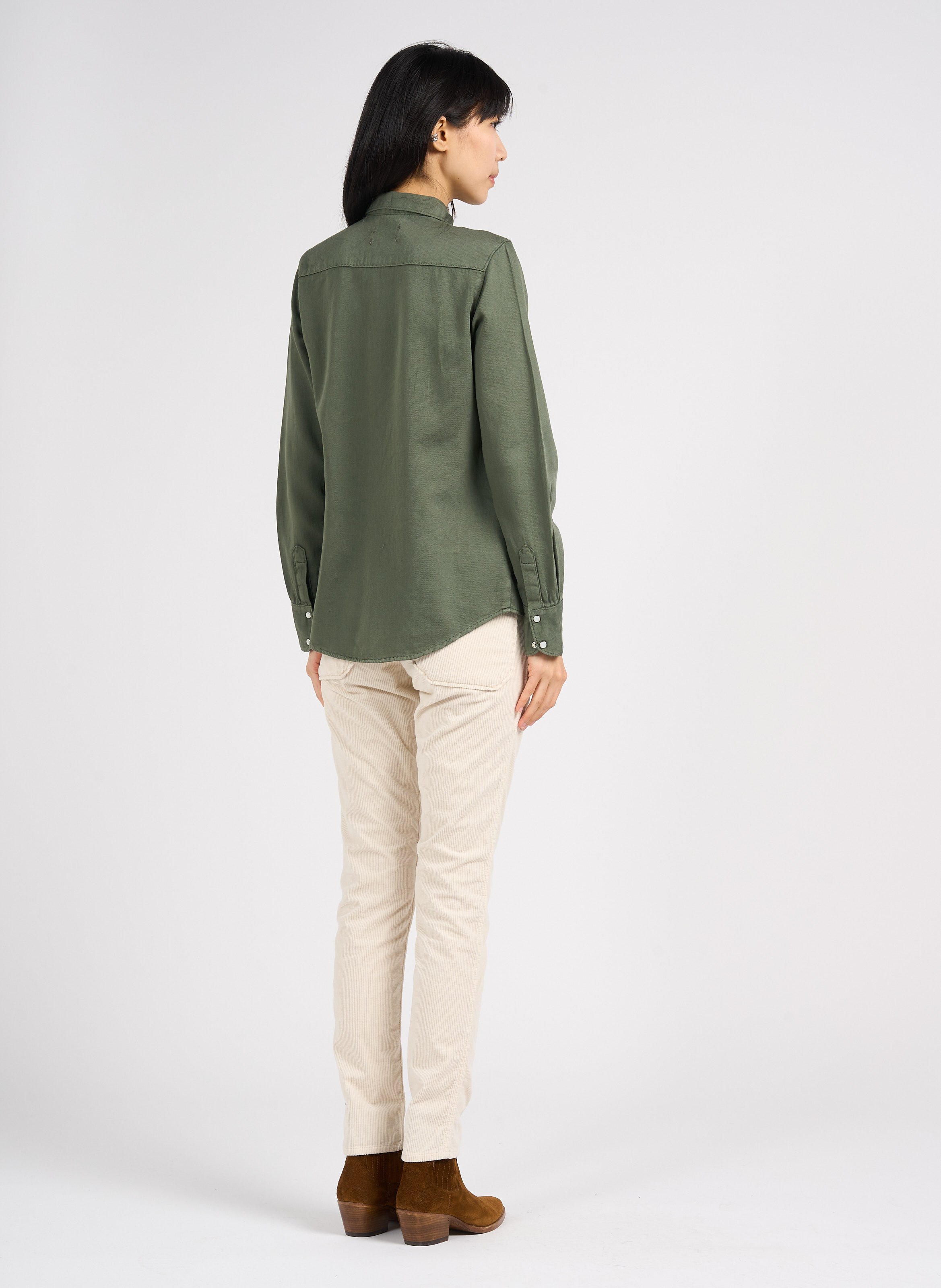 Slim-fit ribbroek ACQUAVERDE Wit