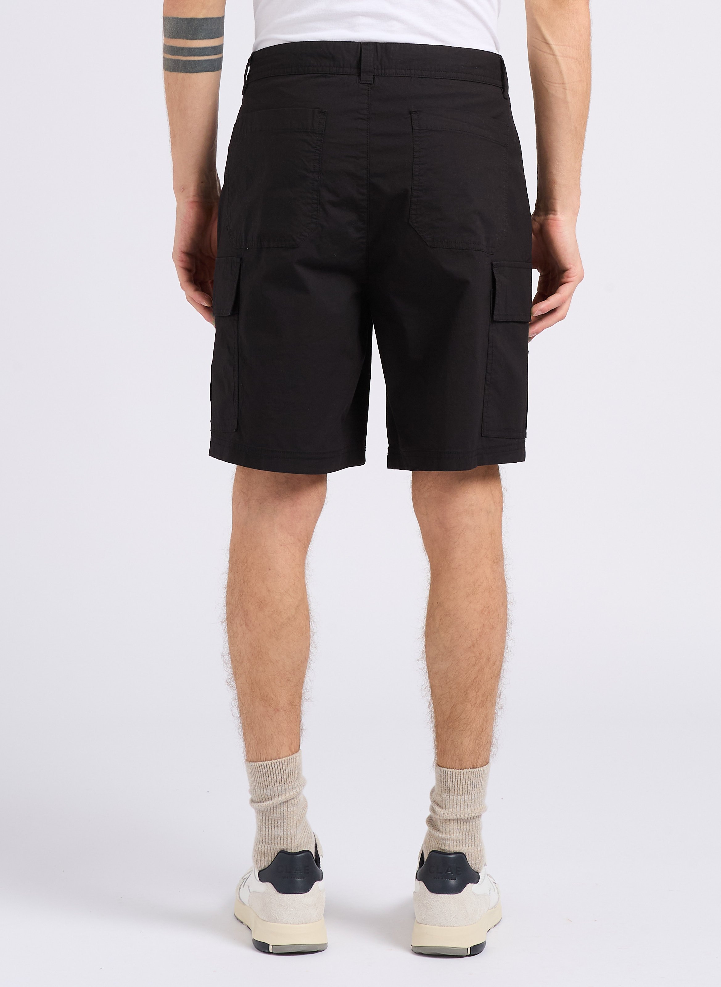 Cotton-blend cargo shorts SELECTED Black