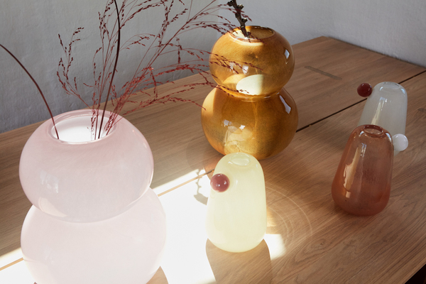 Glass vase OYOY LIVING DESIGN Red