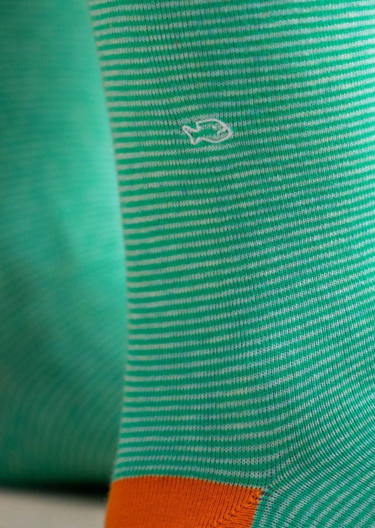 Striped combed cotton socks BILLYBELT Green