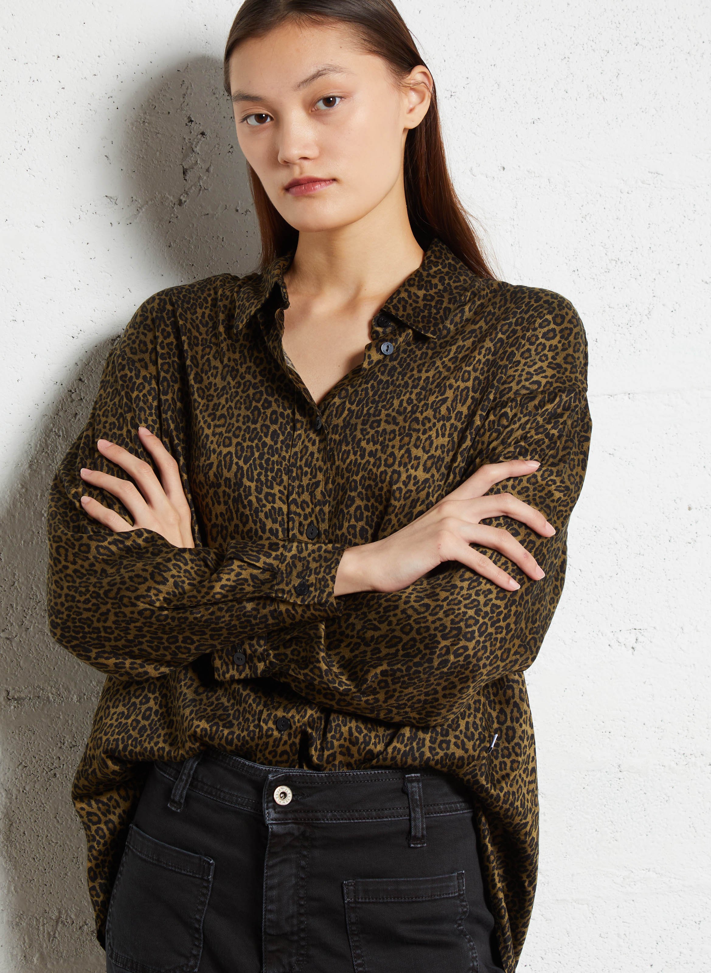 Chemise trapèze imprimée PLEASE Multicolore