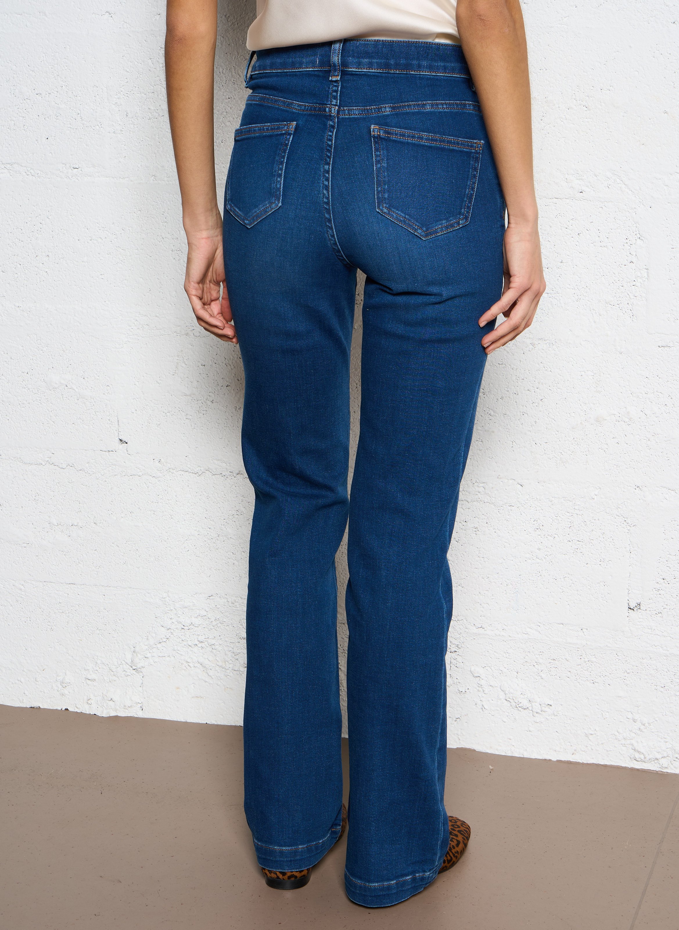 Jean droit en coton mélangé MAISON 123 Bleu