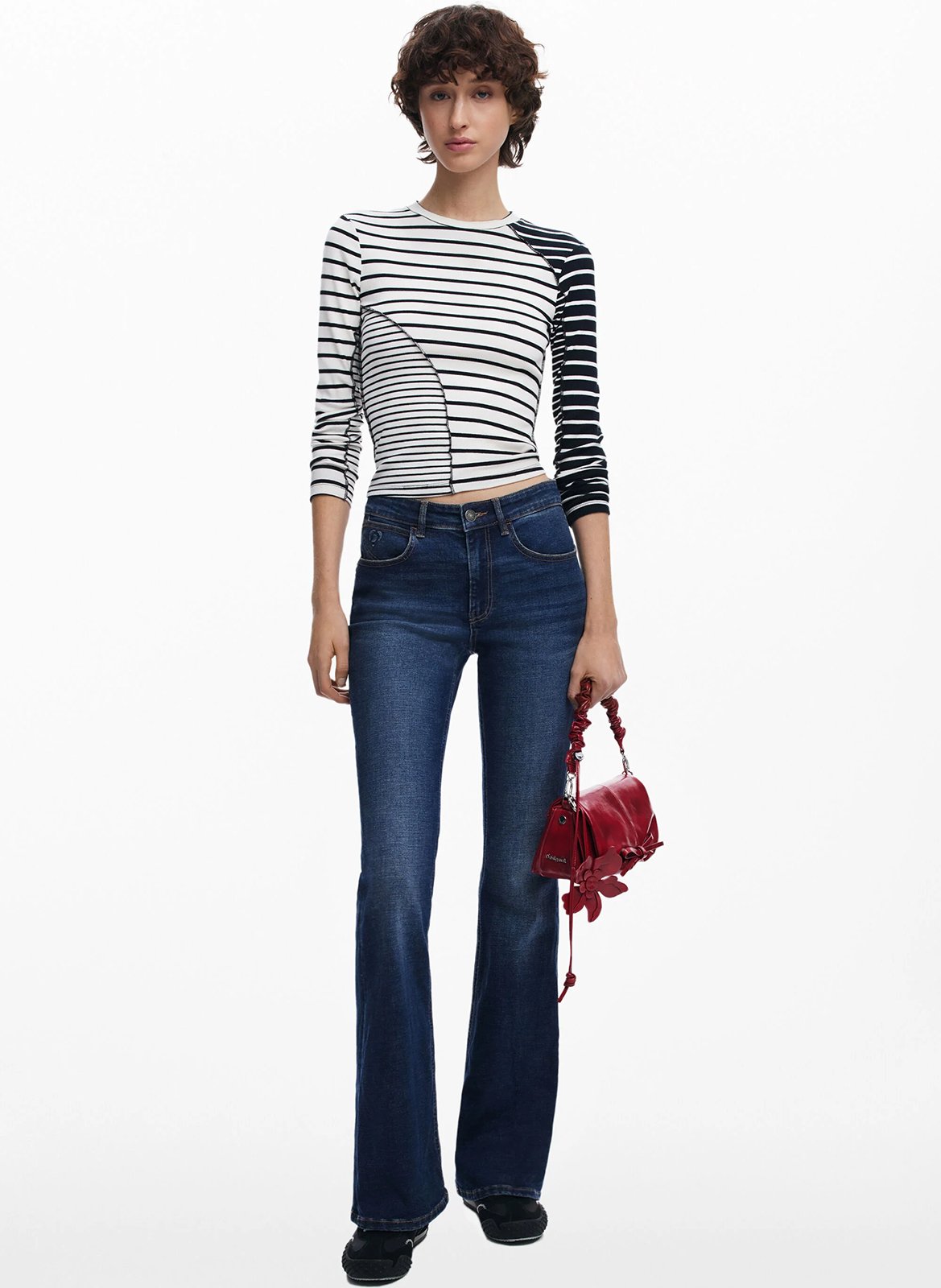 Sac bandoulière à détail nœud  DESIGUAL Rouge