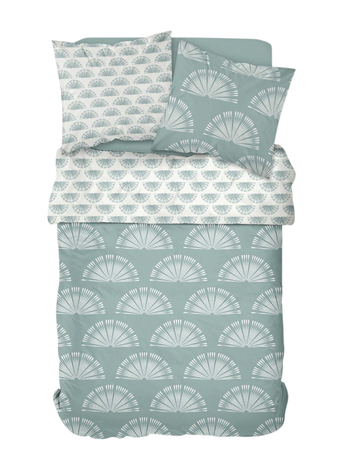 Printed cotton bed set TODAY LINGE DE MAISON Green