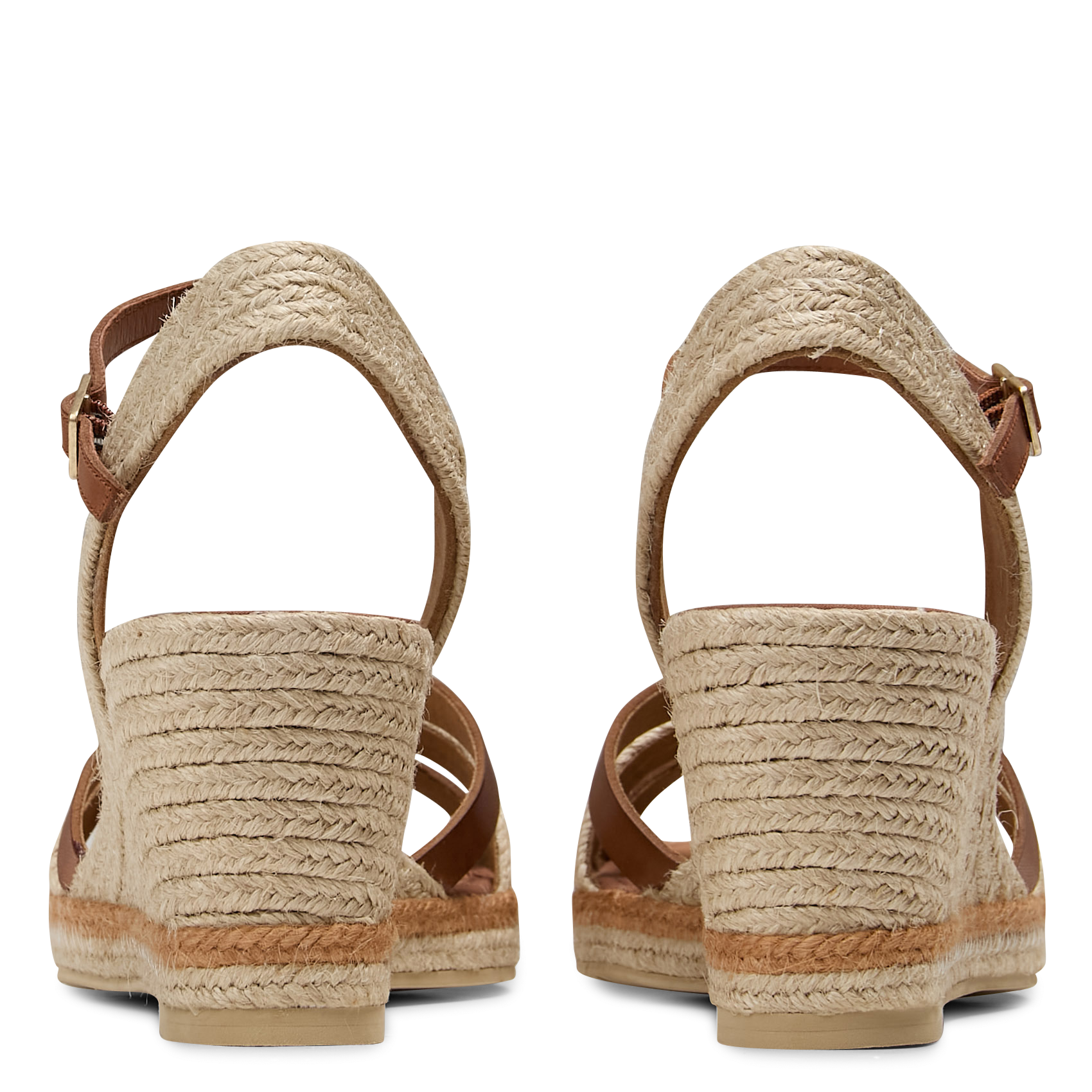 Espadrilles van daim met sleehak MON SOULIER Bruin