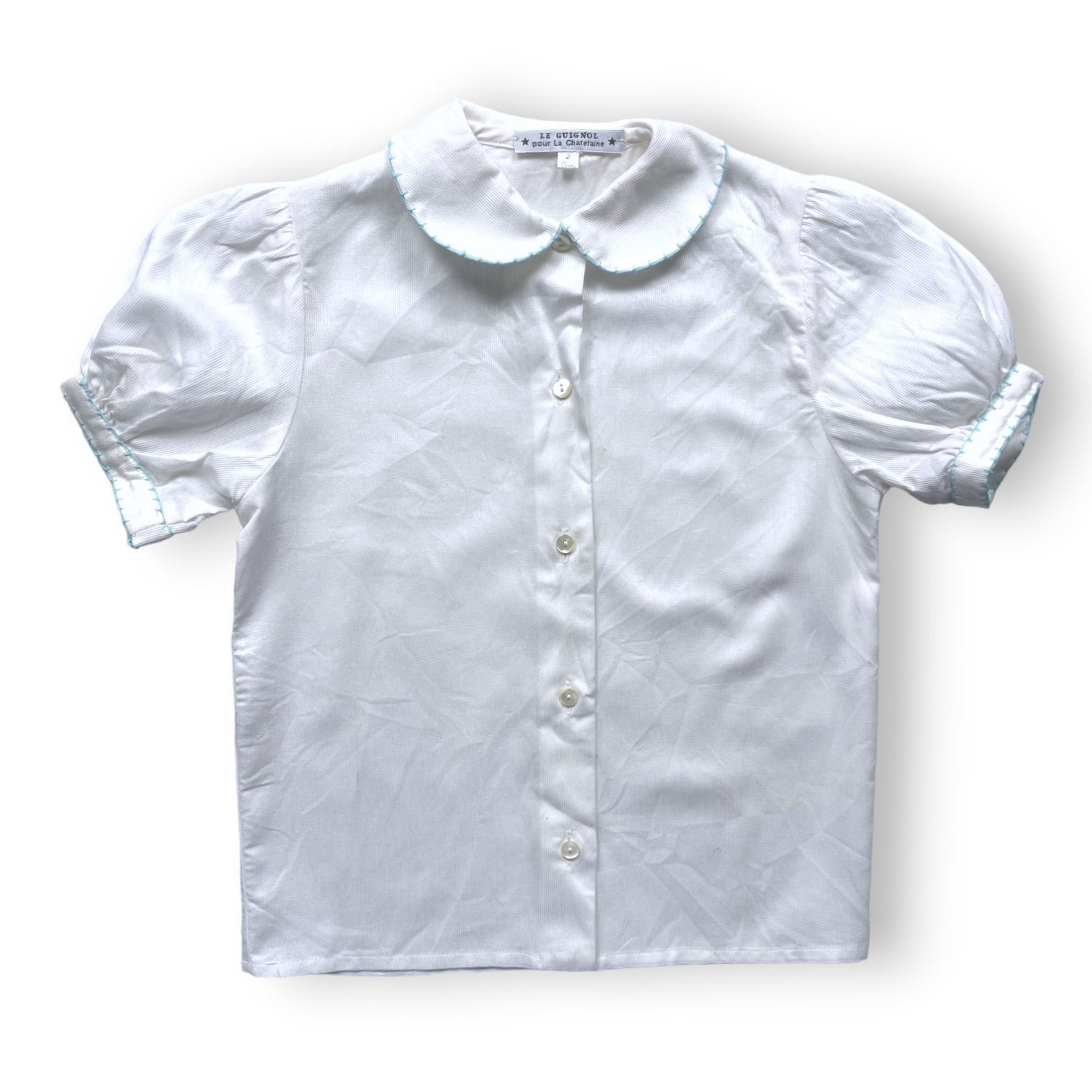 White Baby Blouse - 24 months LA CHATELAINE - Seconde main White