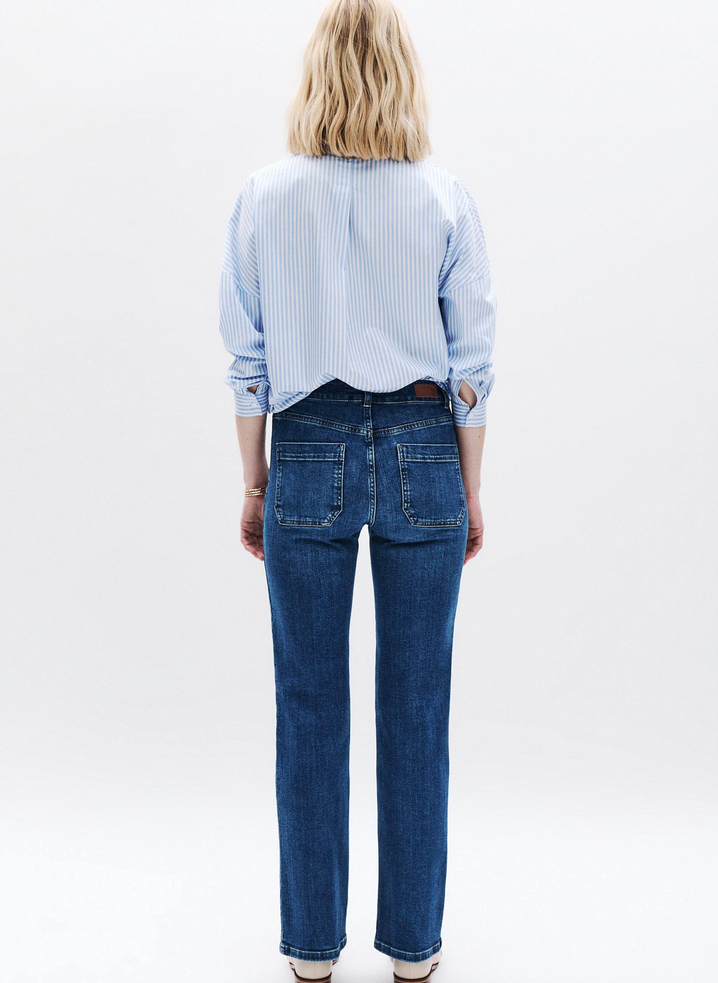 Flared cotton-blend jeans CAROLL Blue