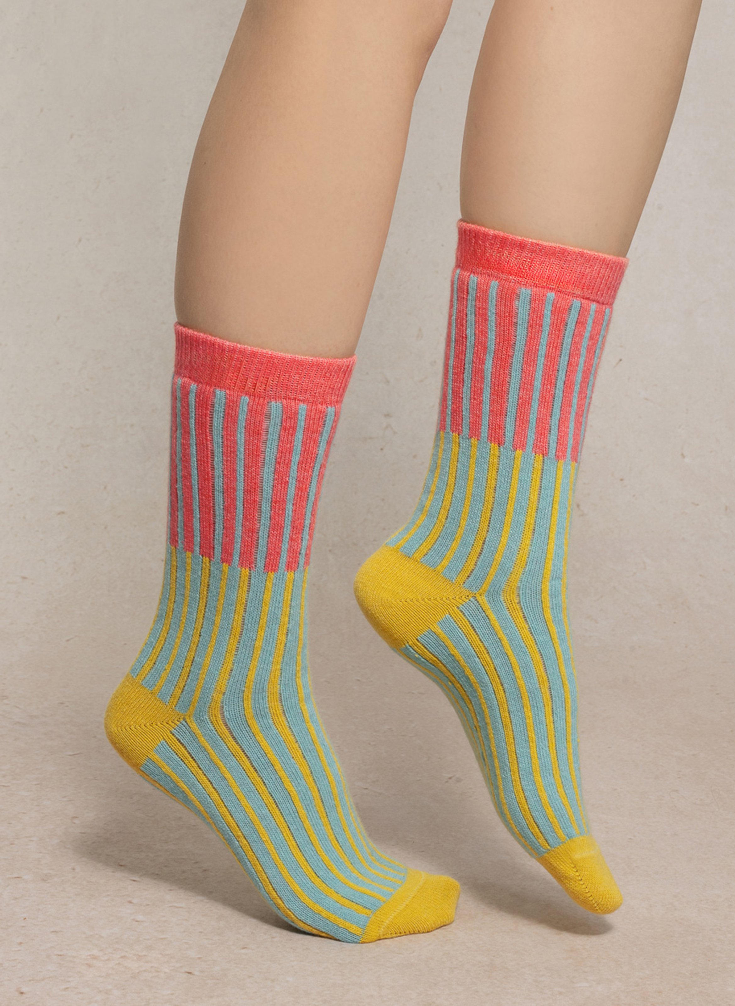 Chaussettes à rayures BLEUFORET Orange