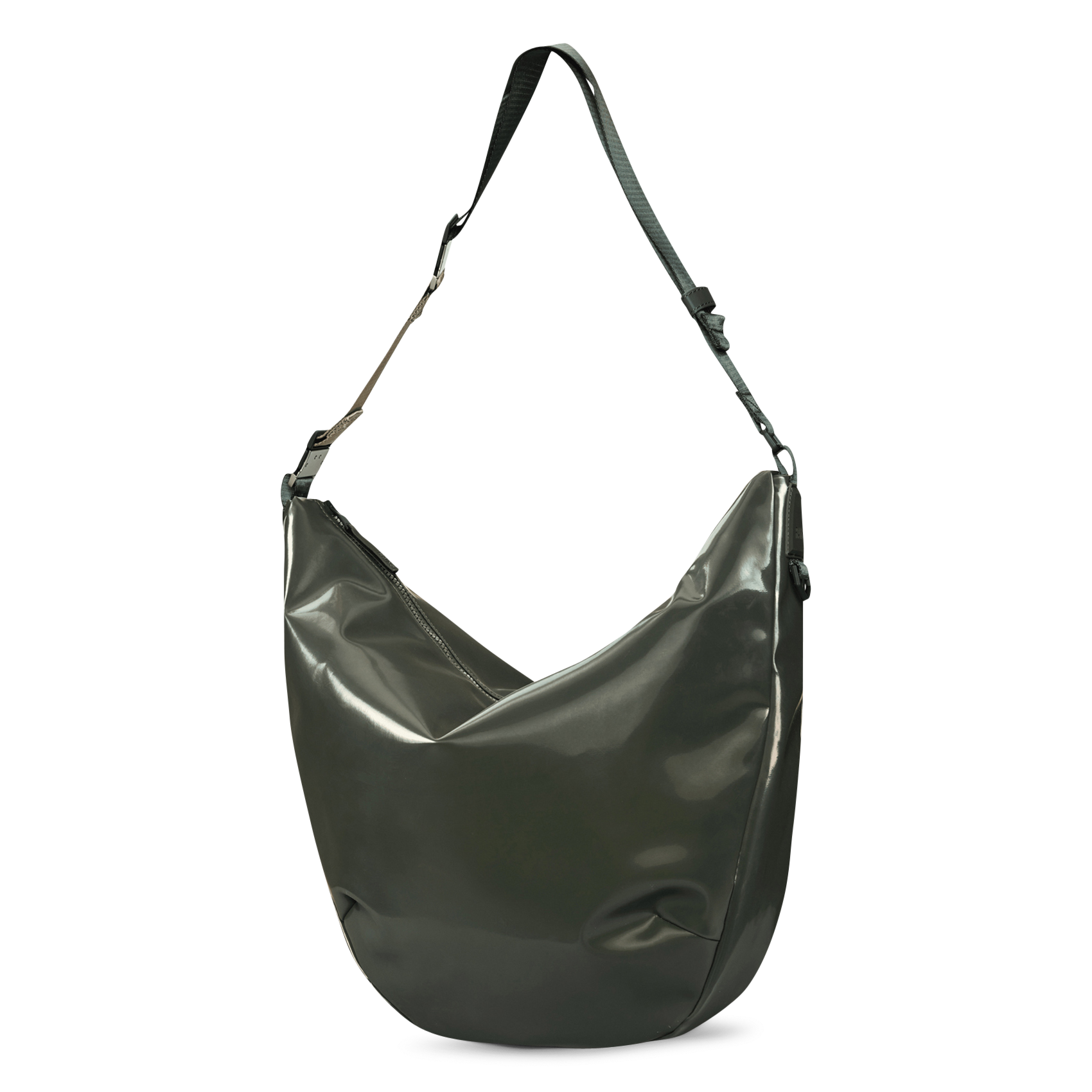 Vinyl messenger bag RAINS Green