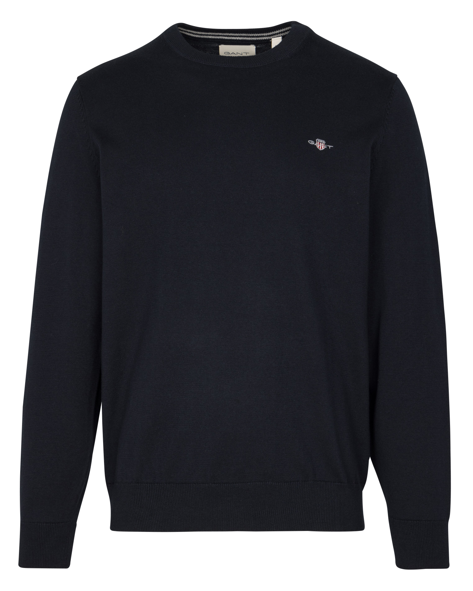 Straight cotton sweater GANT Blue
