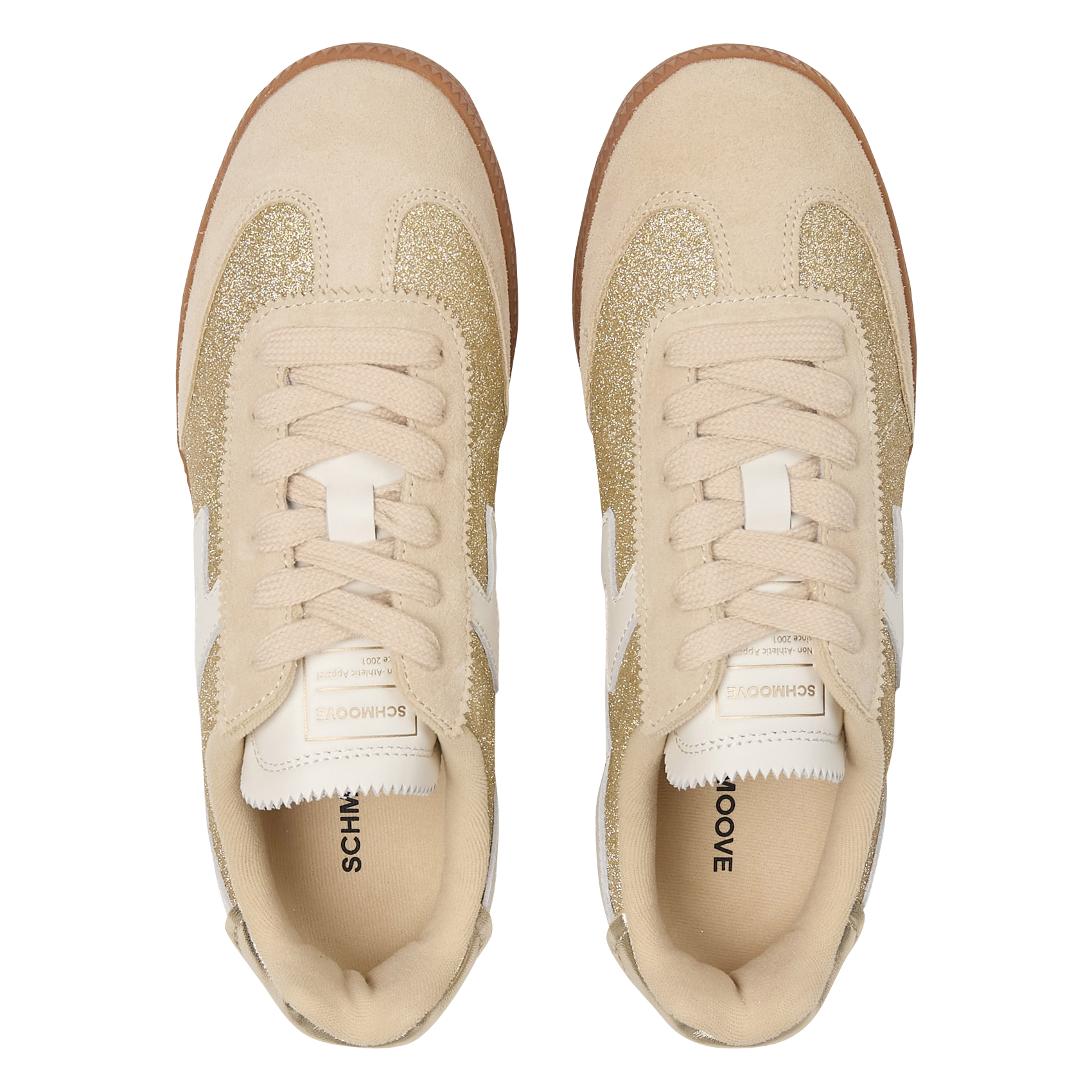 Sparkly low trainers SCHMOOVE Beige