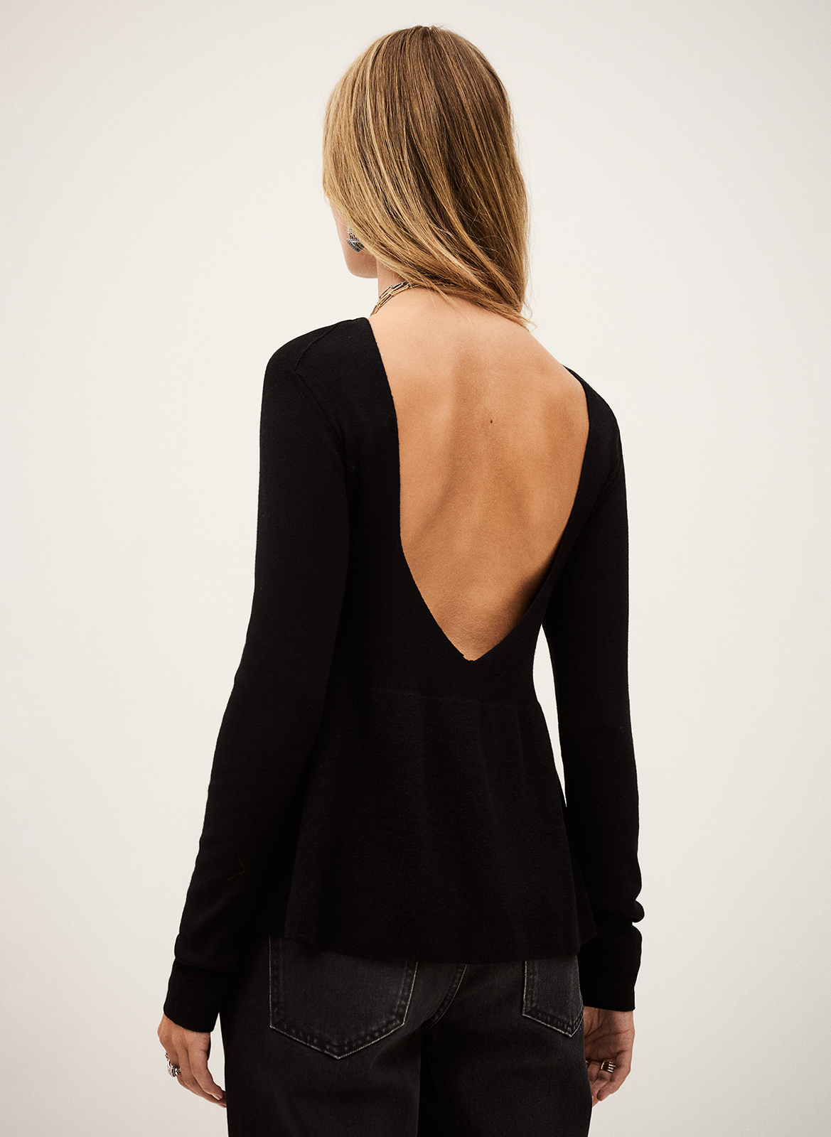 Trui met opstaande kraag BA&SH Zwart