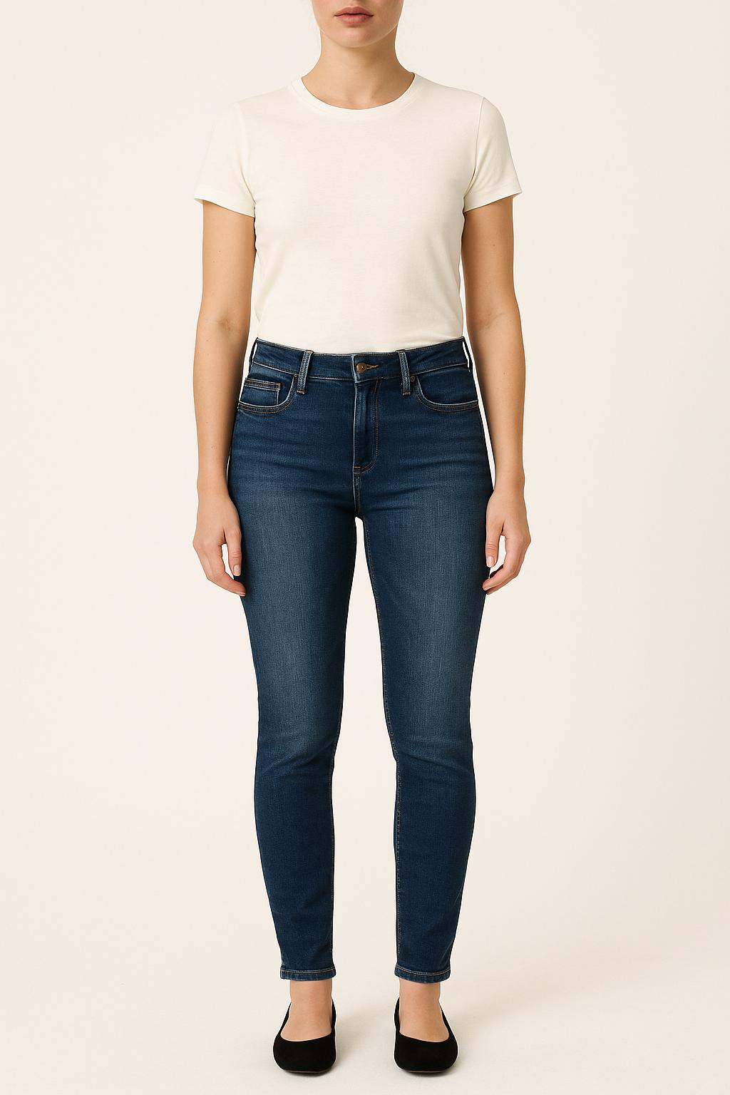 Cropped slim jeans with studs LEVI'S - Seconde main Blue