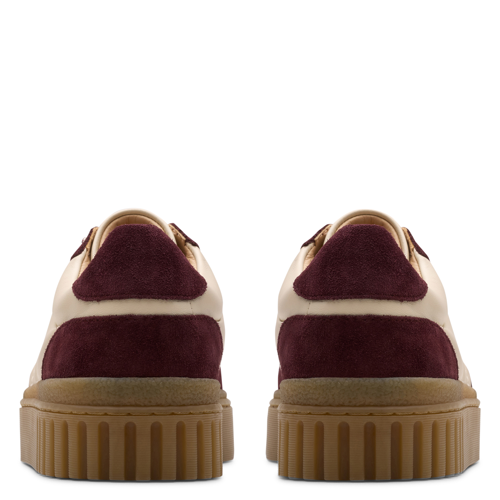 Baskets basses en cuir CLARKS Marron