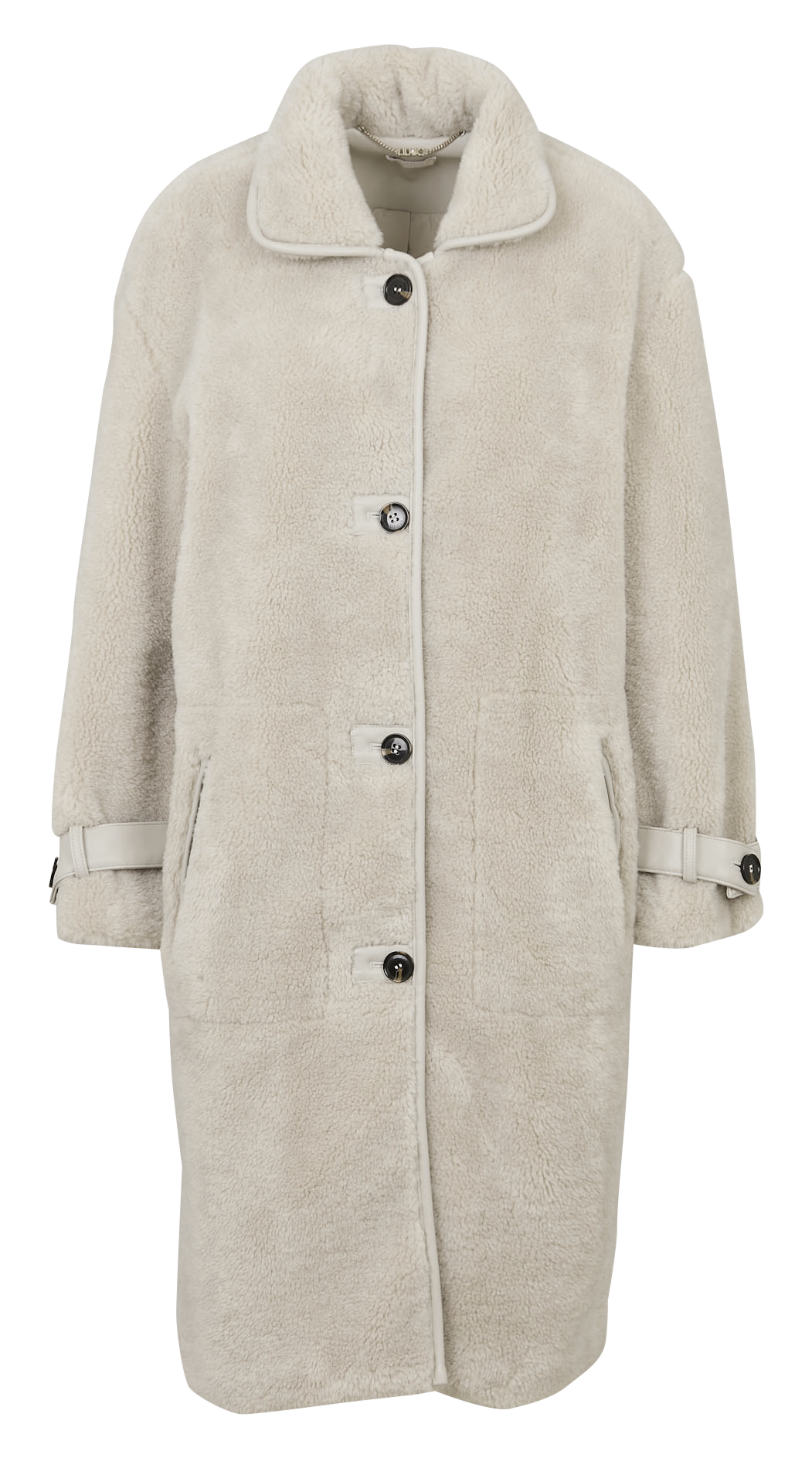 Manteau col montant en fausse fourrure LIU JO Beige