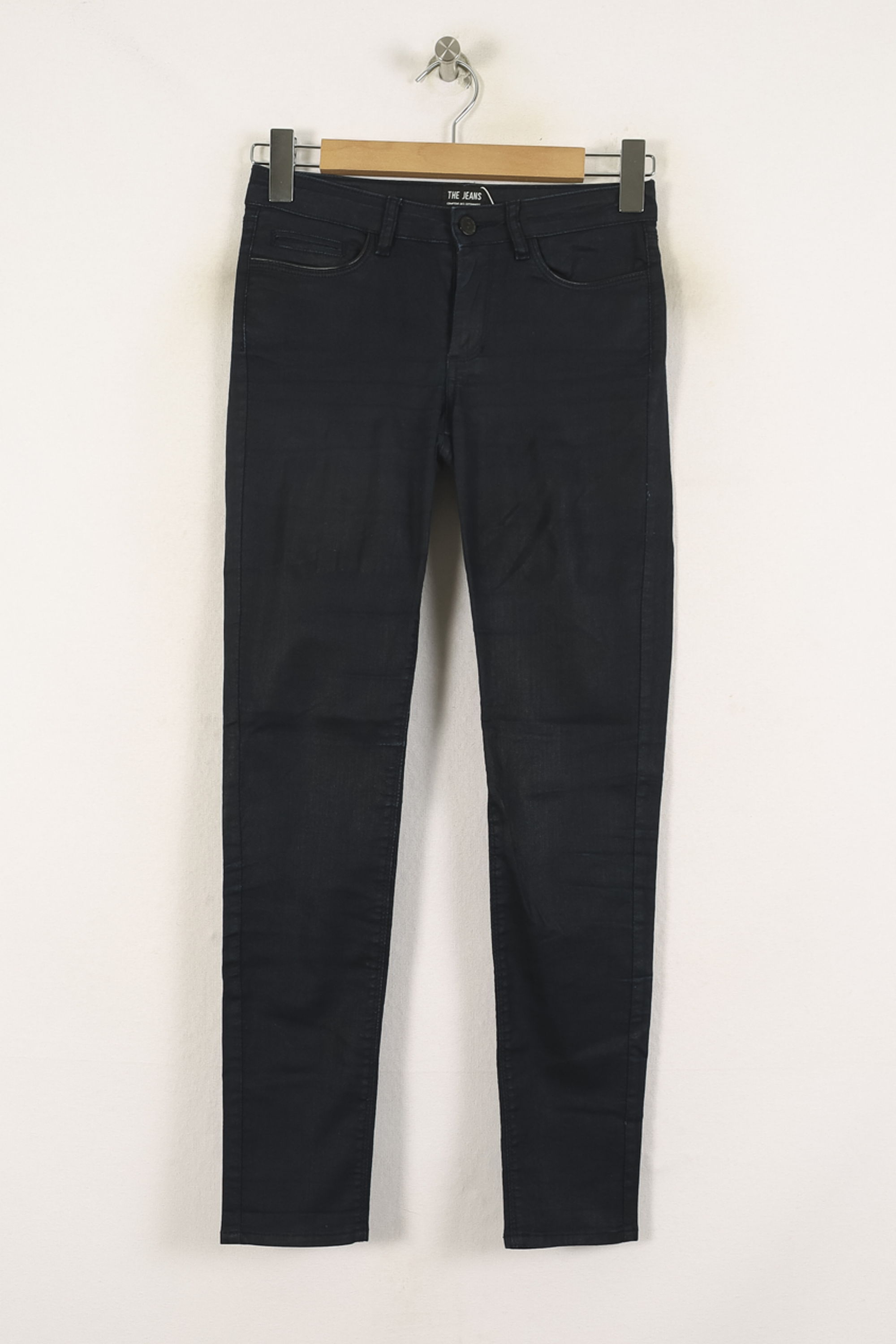 Cropped slim jeans with studs COMPTOIR DES COTONNIERS - Seconde main Black